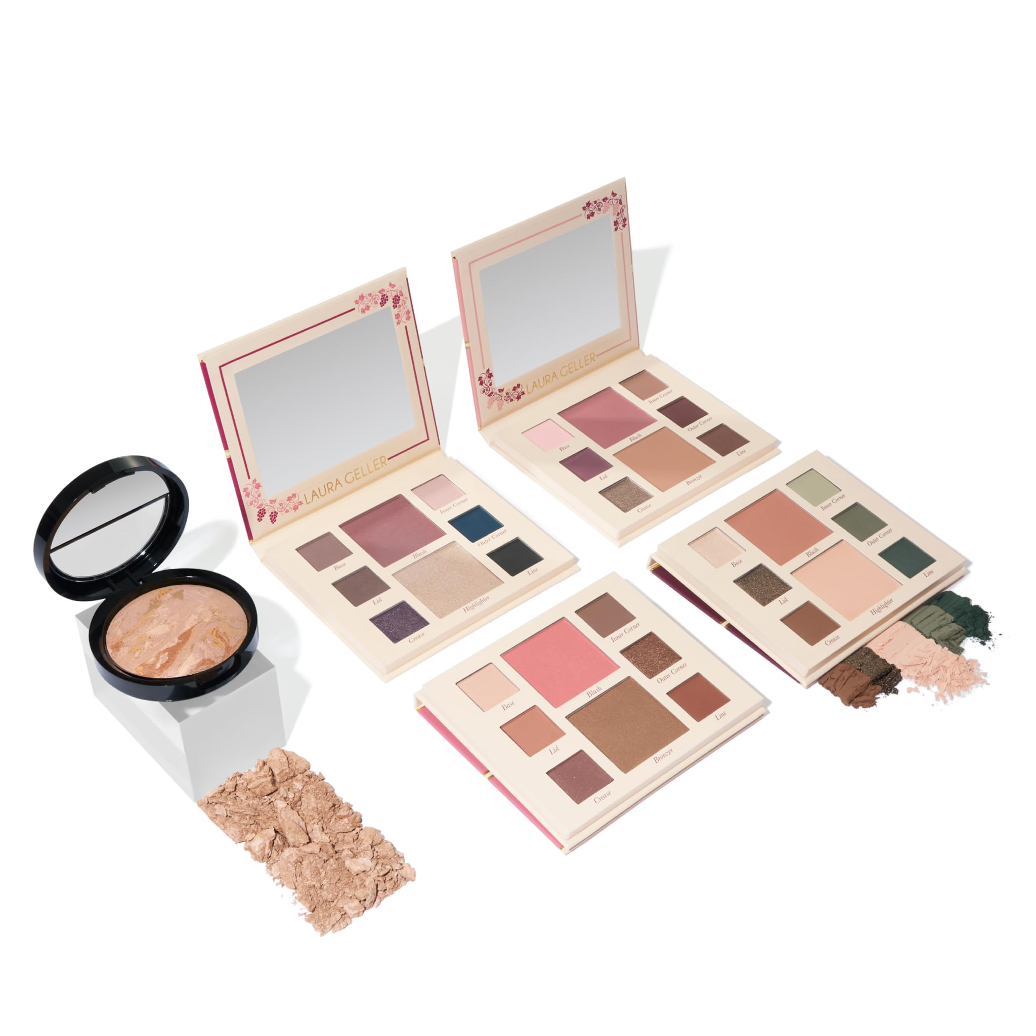 LAURA GELLER NEW YORK Party in a Palette, Ready to Jetset! + Baked Balance-n-Brighten Powder Foundation, Fair