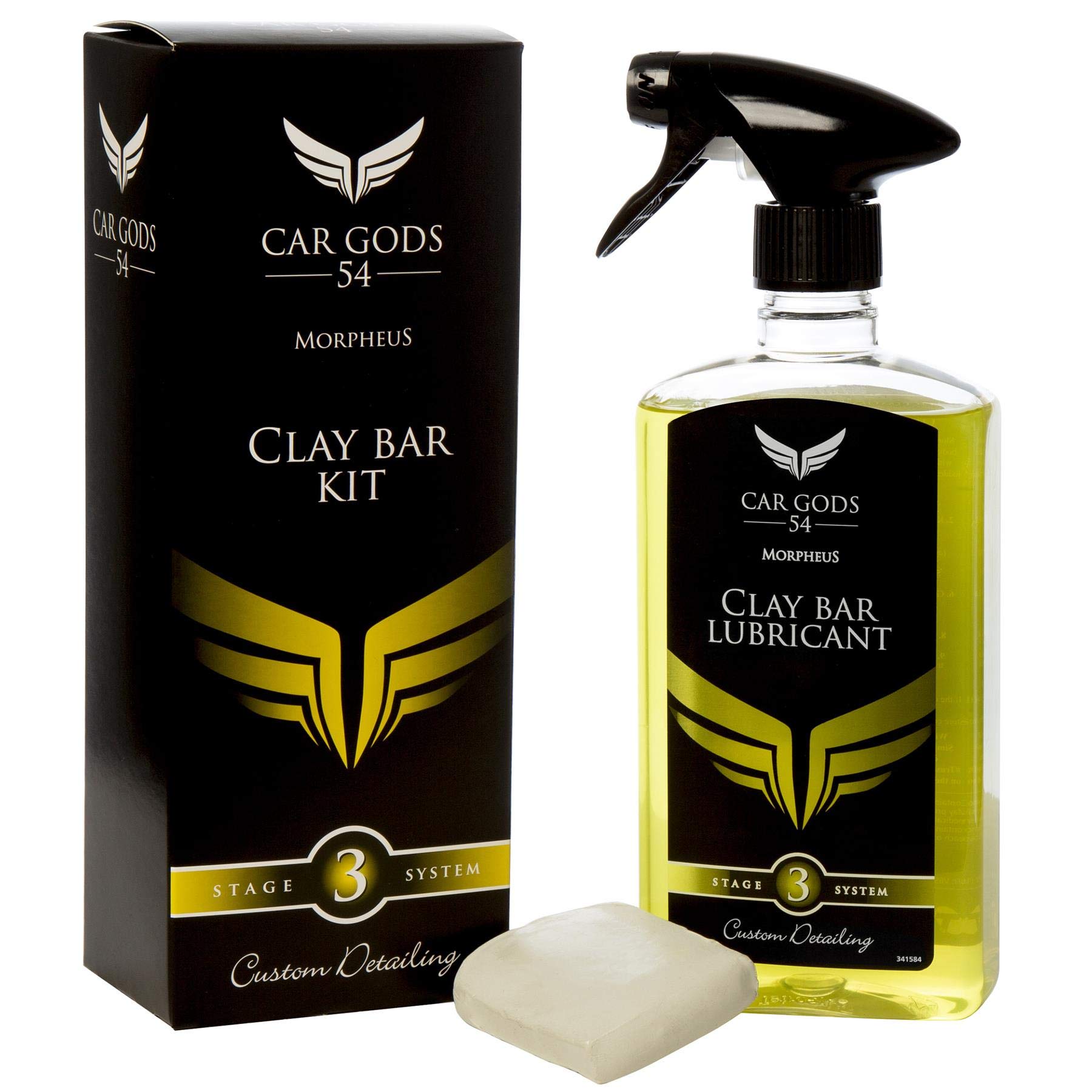 Car Gods Clay Bar & Lubricant Spray - Complete Detailing Kit, 17fl Oz