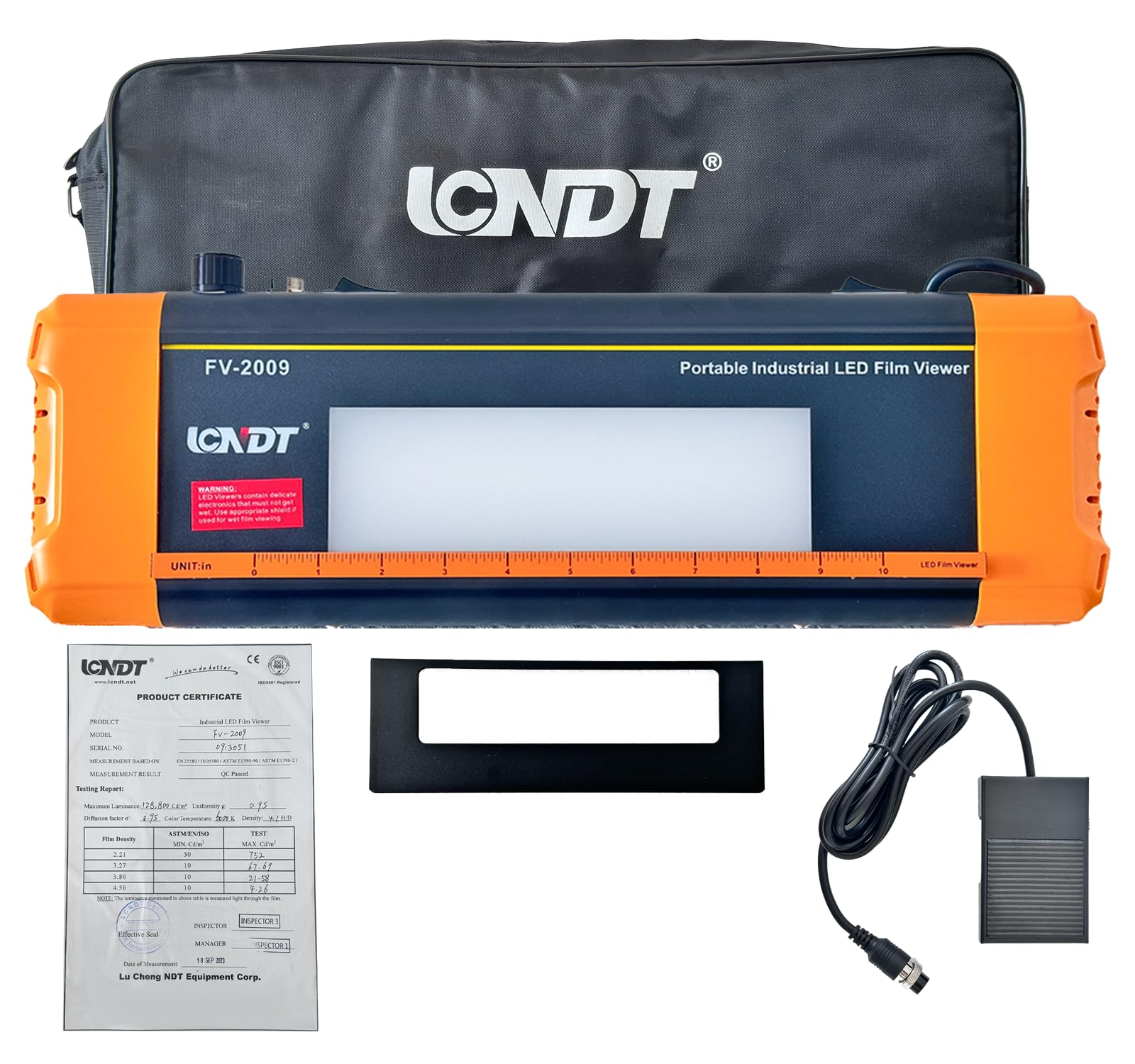 SULMILE FV-2009 Industrial X-Ray Radiography Film Viewer NDT Non-Destructive Testing Film Viewer Portable LED 2.4 x 8 inch (60 mm x 200 mm)