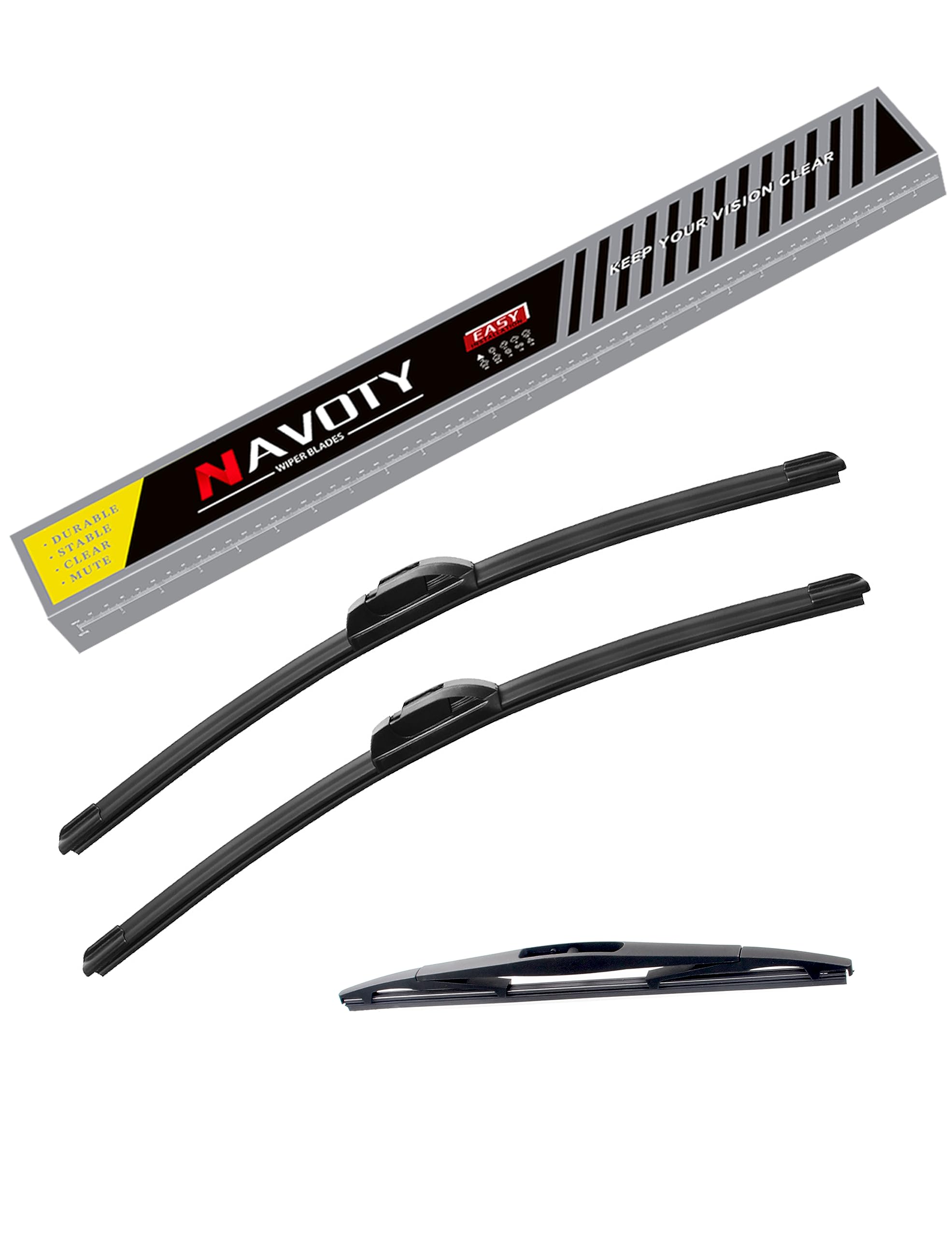3 Wipers Factory Replacement for Honda Odyssey 2005-2020 Original Equipment Windshield Wiper Blades Set 26"+22"+16" (Set of 3) U/J HOOK