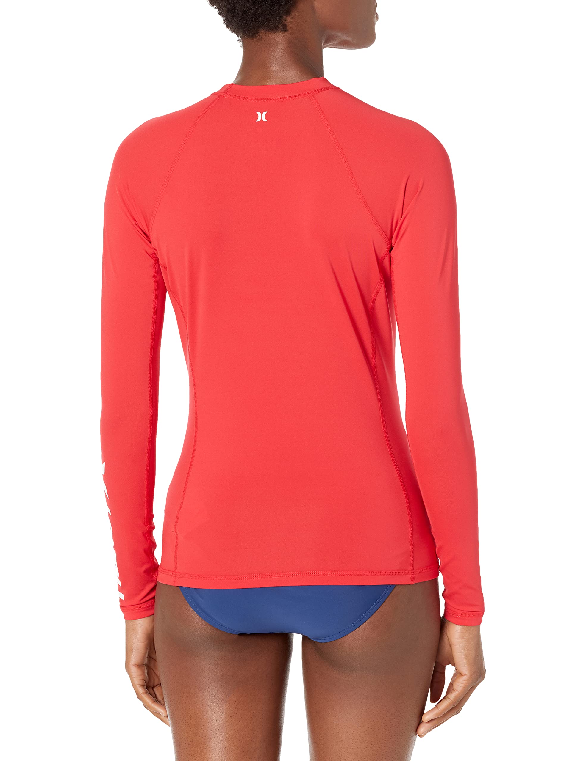 Hurley Women's Standard One and Only Long-Sleeve Rashguard, Red Pepper, X-Large