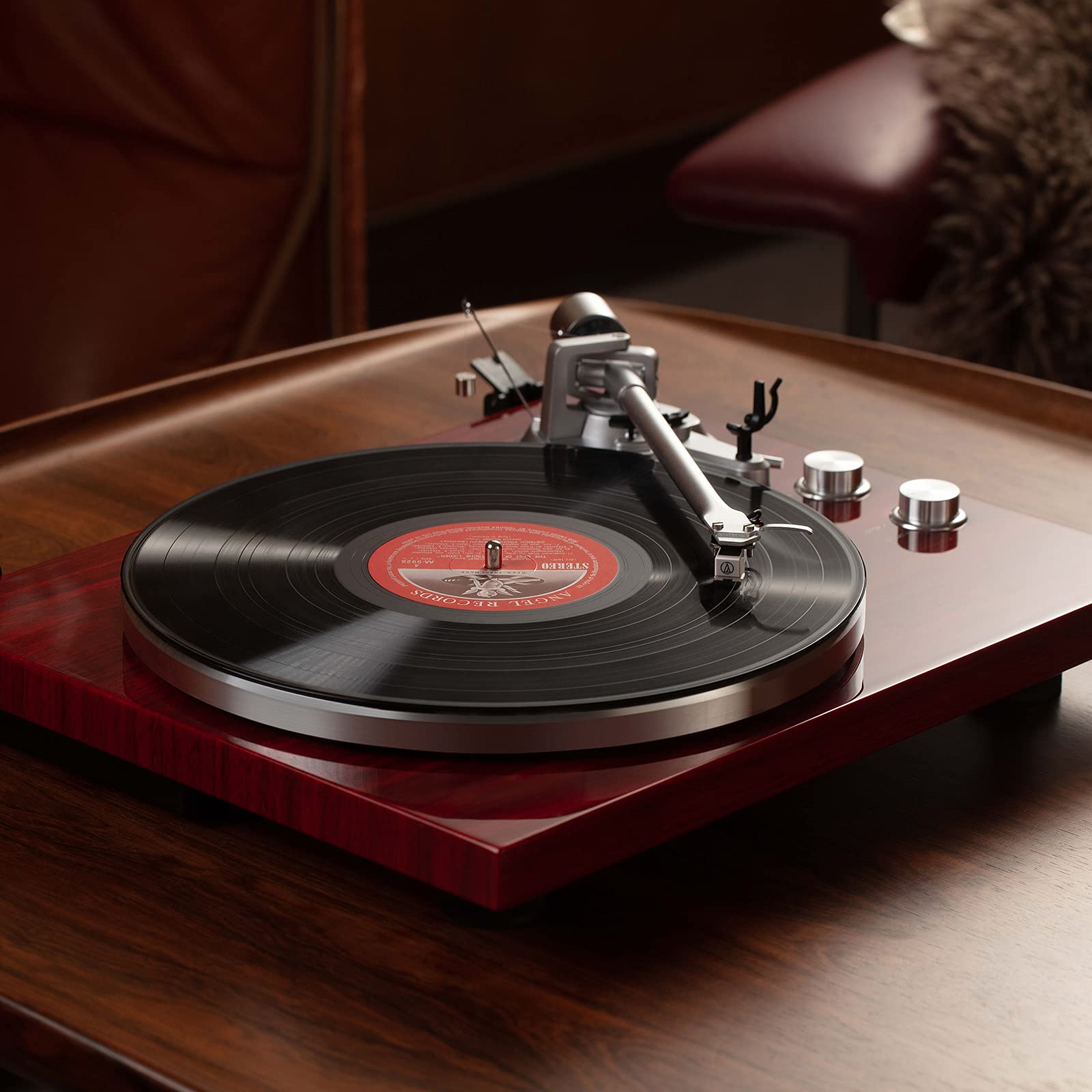 1 by ONE Belt Drive Turntable with Bluetooth Connectivity, Built-in Phono Pre-amp, USB Digital Output Vinyl Stereo Record Player with Magnetic Cartridge, 33 or 45 RPM
