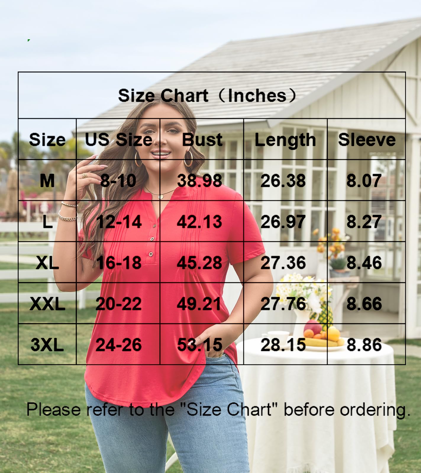 Bestbee Womens Summer Tops Short Sleeve Tunics Dressy Casual Blouses 2025 Henley Neck Button-Down Shirts, L, Green flowers