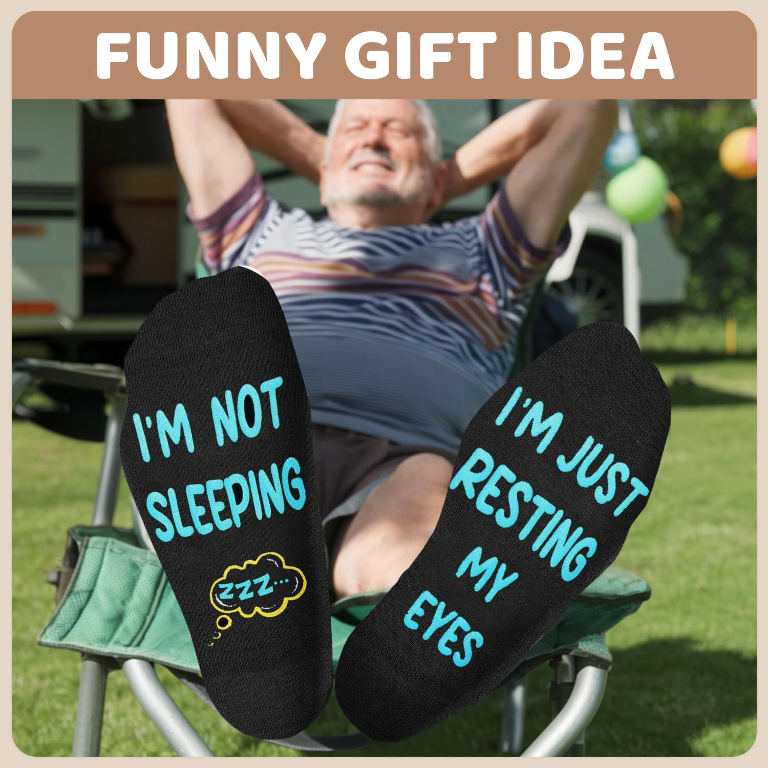 HAPPYPOP Birthday Gifts For Men - Father Day Gifts Socks, Gifts For Dad Husband Grandpa Grandparents, Gifts For Older Men Old People, Christmas Stocking Stuffers