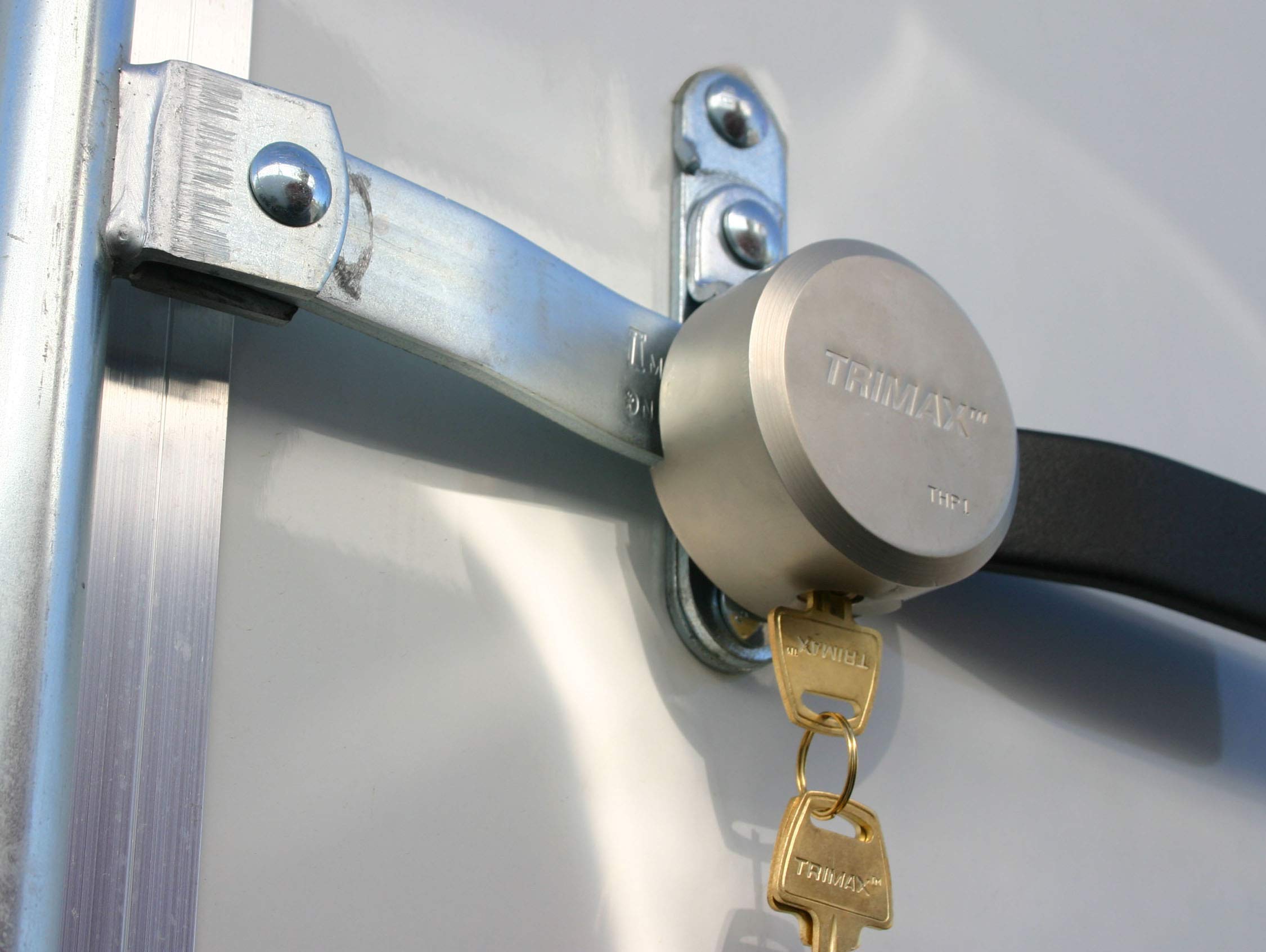 Trimax THP3XL Hockey-Puck Shackle Trailer Door Lock-3 Pack, Silver