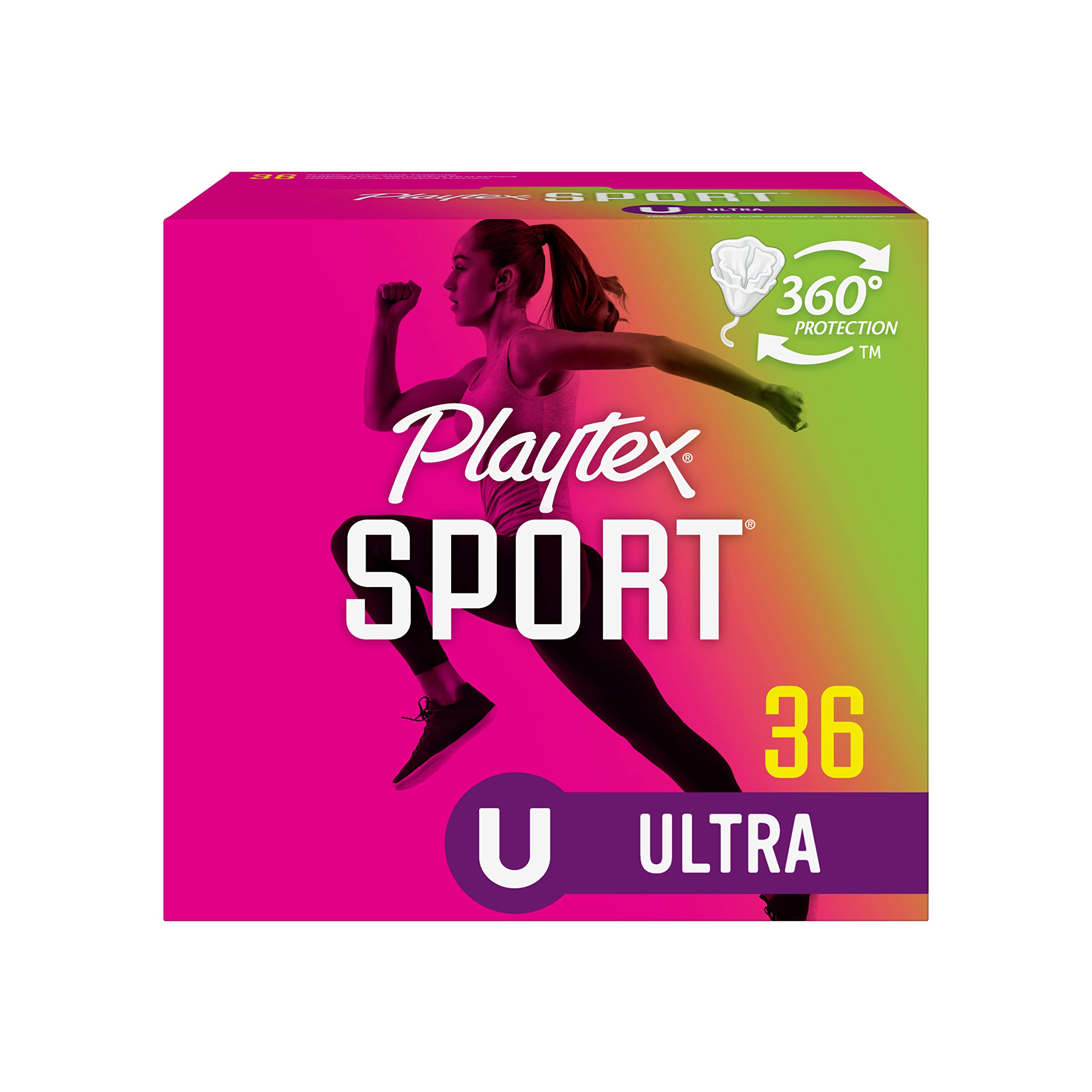 Playtex Sport Tampons, Ultra Absorbency, Fragrance-Free - 36ct