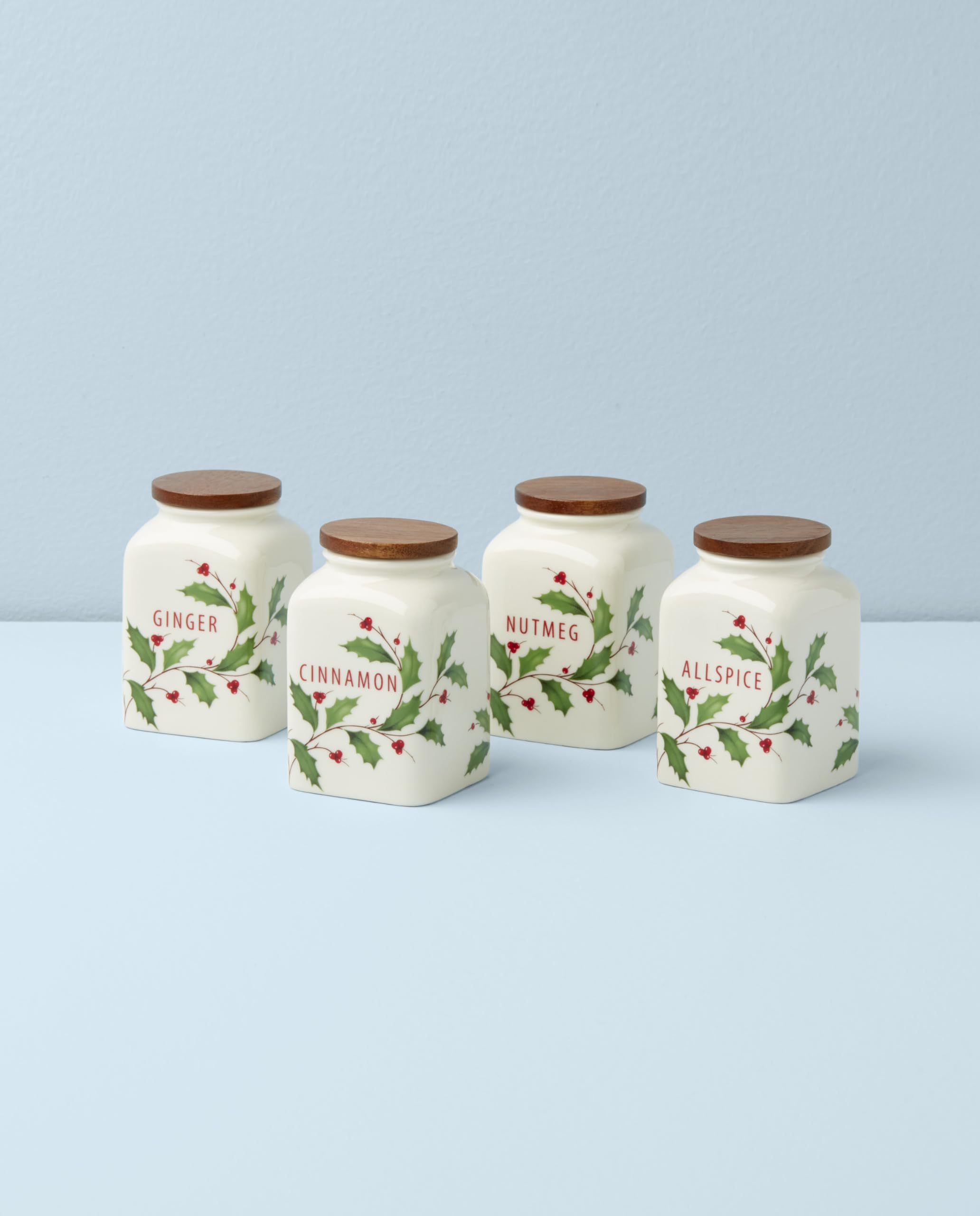 Lenox 895048 Holiday Baking Spice Jars, Set of 4