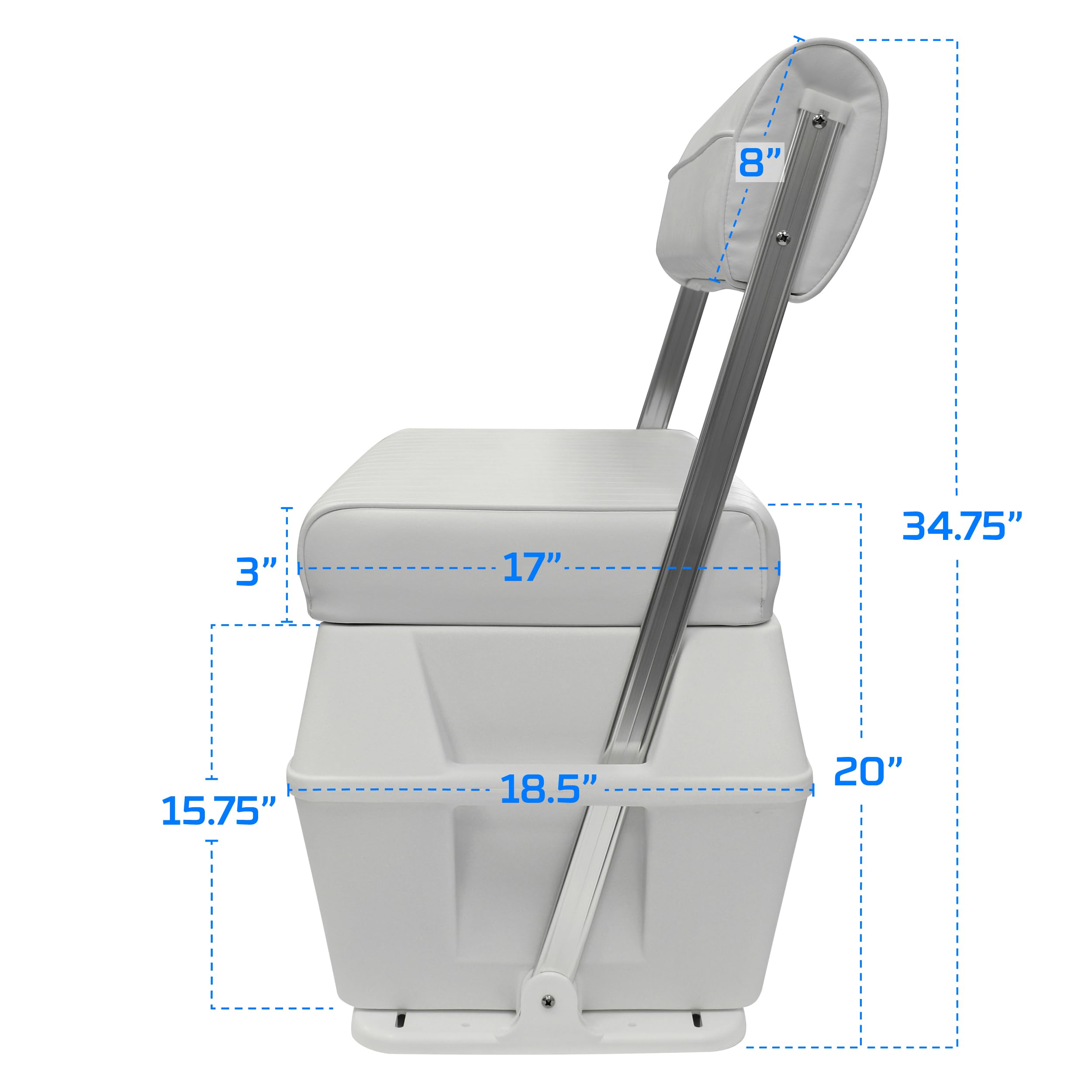 Wise 8WD159-784 Swingback Cooler Seat, 50-Quart, Cuddy Brite White