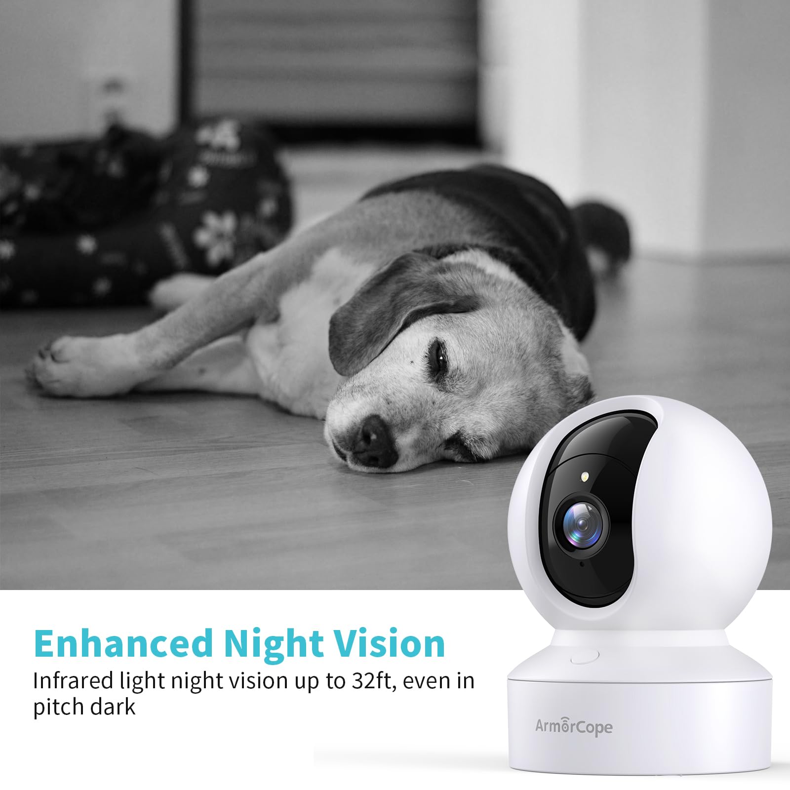 Pet Camera, 2K HD Dog Camera with Phone APP, 360° Pan/Tilt View Puppy Cam, One Click Call for Baby Monitor, MagivPix Night Vision,Motion Tracking Alarm with Cloud/Local SD,Home Indoor Security Cam