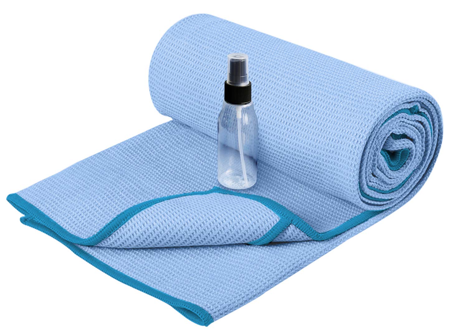 Heathyoga Hot Yoga Towel Non Slip, Microfiber Non Slip Yoga Mat Towel, Exclusive Corner Pockets Design, Dual-Grip, Sweat Absorbent, Perfect for Hot Yoga, Bikram, Pilates and Yoga Mats