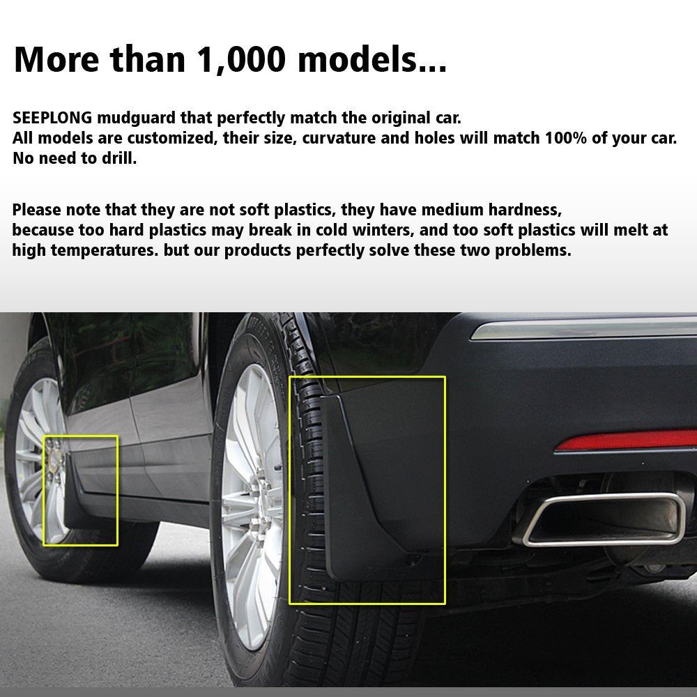 SPEEDLONG Car Mud Flaps Splash Guards Fender Mudguard Compatible with BMW 5-Series 530i 530e 540i Sedan 2017 2018 2019 2020 2021 2022 2023