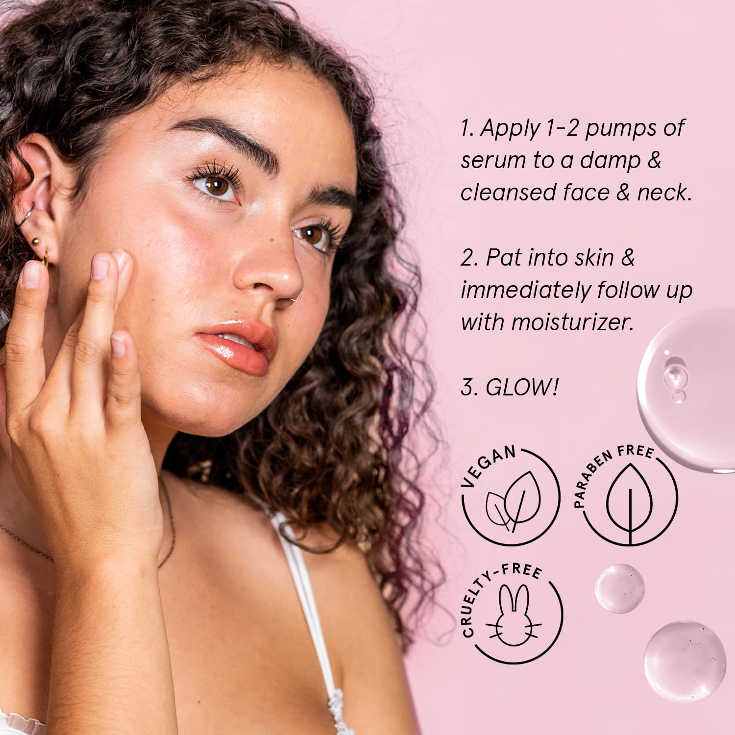 grace & stella Award Winning Hyaluronic Acid Serum (50ml/1.7 fl oz) Hydrating Hyaluronic Acid Serum for Face - Acido Hialuronico for Women - Remove Fine Lines, Wrinkles, Anti Aging - Vegan Skincare