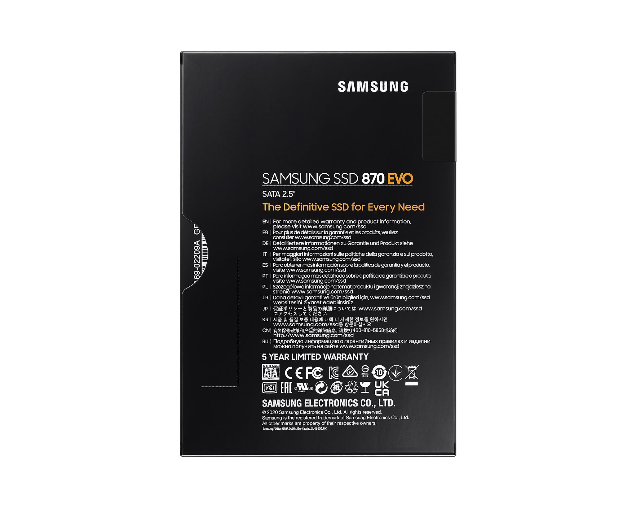 Samsung 870 EVO 250GB SATA 2.5"(6.3cm) Internal SSD Hard Drive (MZ-77E250)