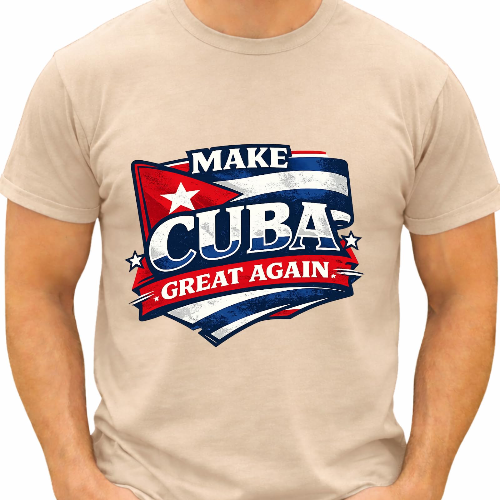 Make Cuba Great Again T-Shirt – Cuban Flag Patriotic Graphic Tee – Unisex Cuba Pride Shirt