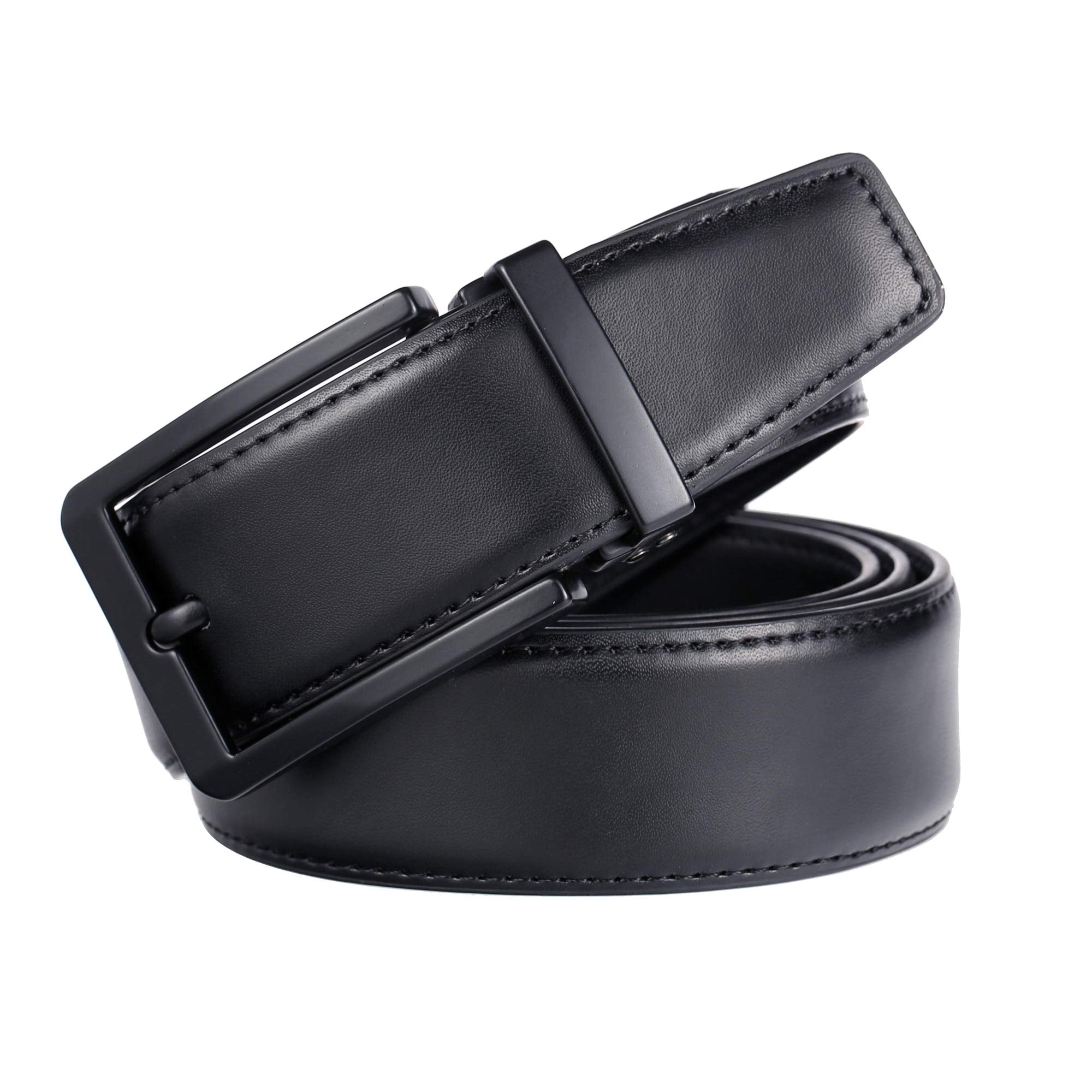 Weifert Men's Dress Belt Black Leather Belts for Jeans (38-40, Black2)