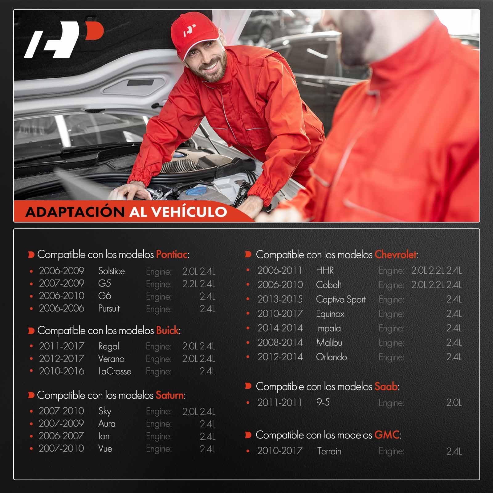 A-Premium VVT Intake & Exhaust Camshaft Position Actuator Solenoid Valve Kit Compatible with Chevy GMC Equinox Malibu Cobalt HHR Terrain Buick Pontiac Saturn 2.0L 2.2L 2.4L Replaces# 12655421 12655420