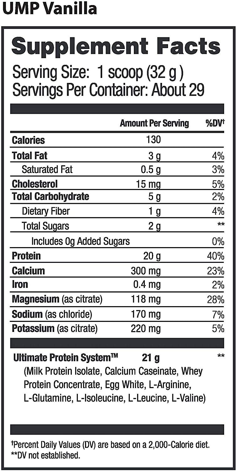 Beverly International UMP Protein Powder, Vanilla. Unique Whey-Casein Ratio Builds Lean Muscle. Easy to Digest. No Bloat. (32.8 oz) 2lb .8 oz