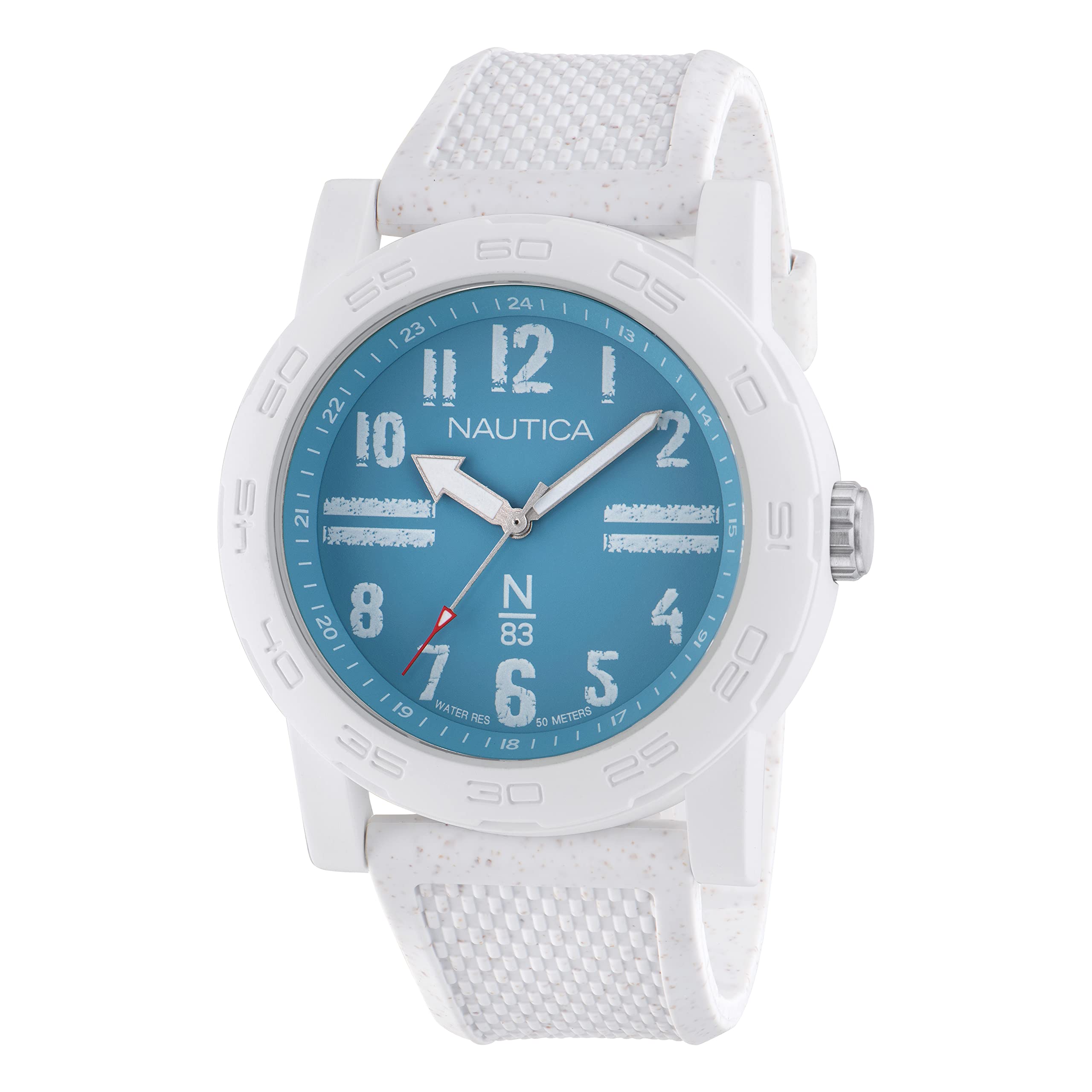 Nautica N83 Men's NAPATS302 Ayia Triada White Wheat PU Fiber Strap Watch