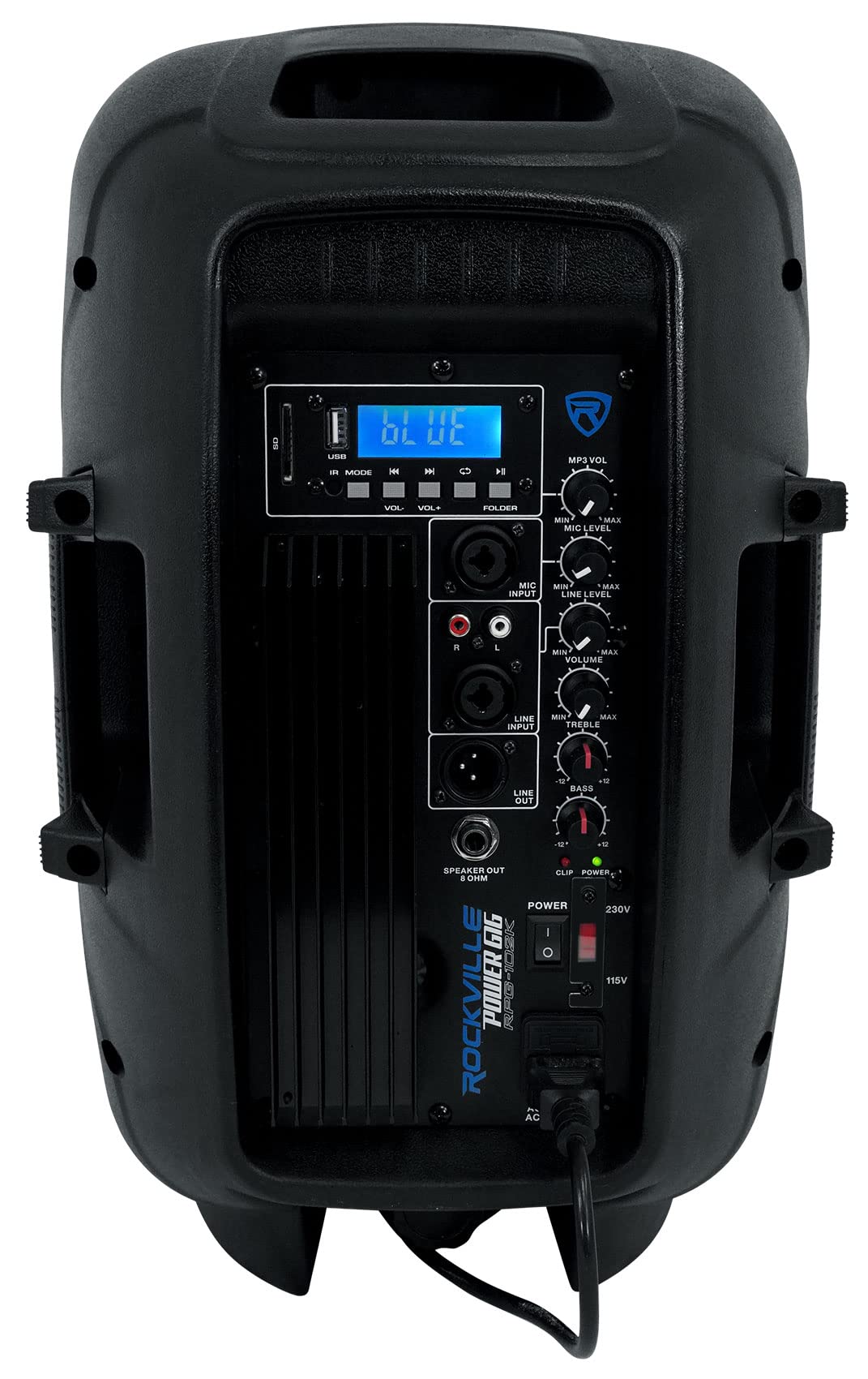 Rockville RPG102K Dual 10" Powered DJ/PA Speaker System, 1000W Peak, Bluetooth/USB/SD, Wired Mic, Stands, Remote, for DJs, Karaoke, Parties, and Live Music