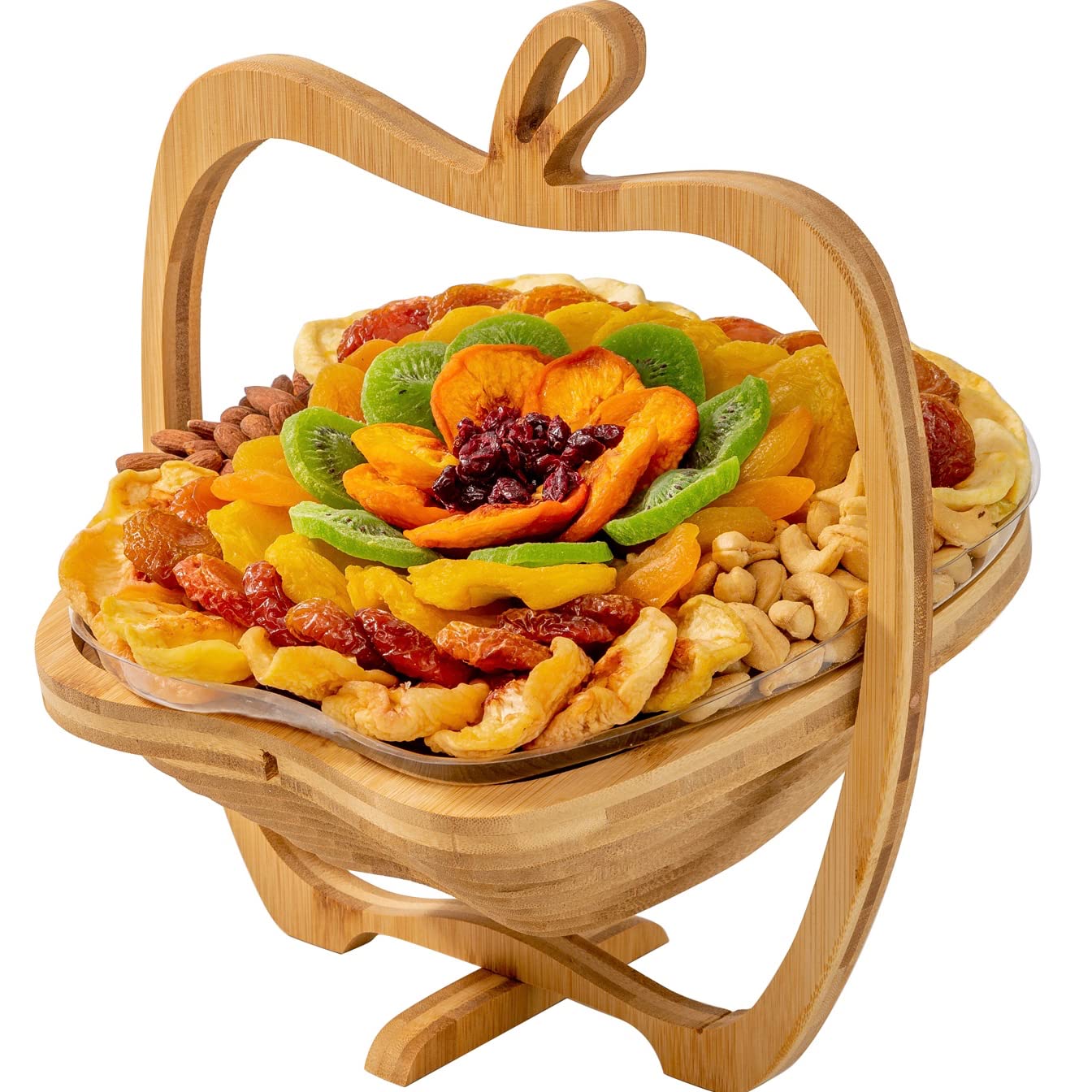 Dried Fruit and Nut Gift Basket | Healthy Assorted Natural Snack Gift Tray | Extra Large Variety Food Tray Party Platter- Christmas, Holiday, Easter, Birthday, Sympathy, Office, Men, Woman, Him, Her Husband, Wife, Families | Bonnie and Pop