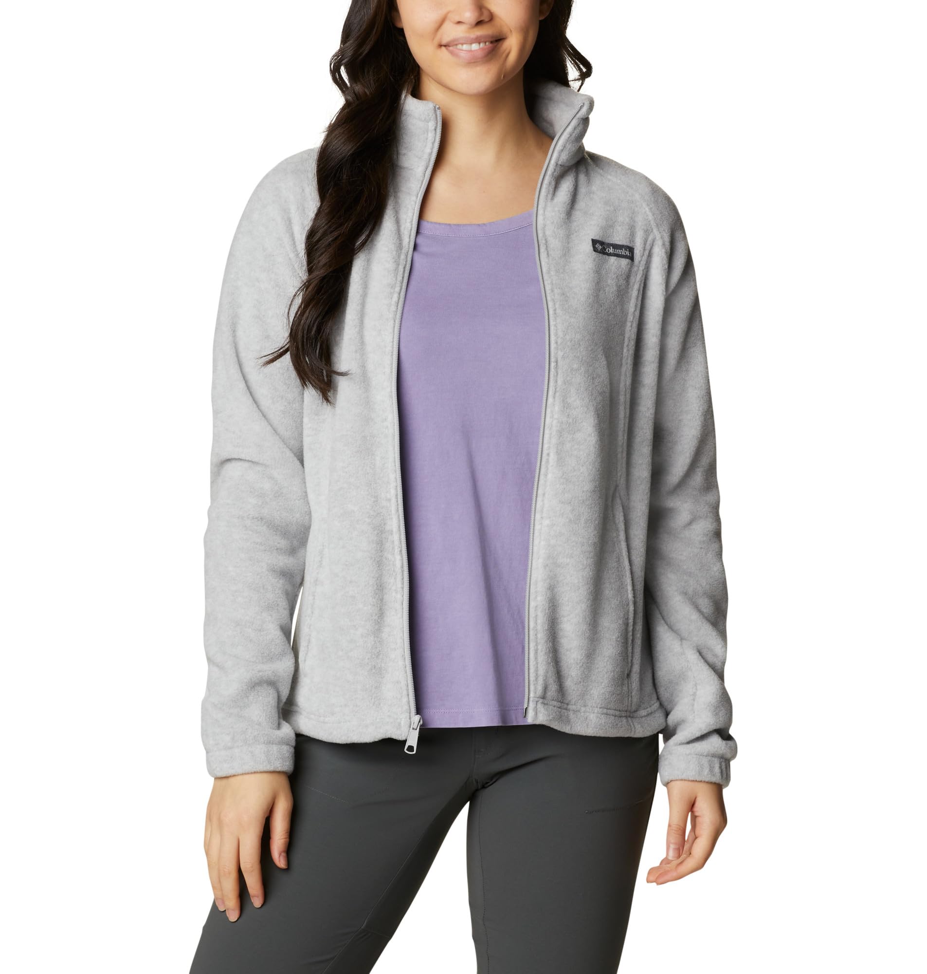 Columbia Women's Benton Springs Full Zip, Cirrus Grey Heather, Large