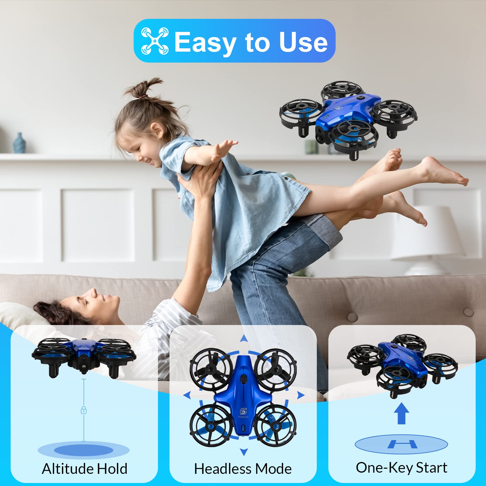 Drones for Kids, ACIXX RC Mini Drone for Kids and Beginners, RC Quadcopter Indoor with Headless Mode, Small Helicopter with 3D Flip, Auto Hovering, Great Birthday Christmas Gift for Boys and Girls