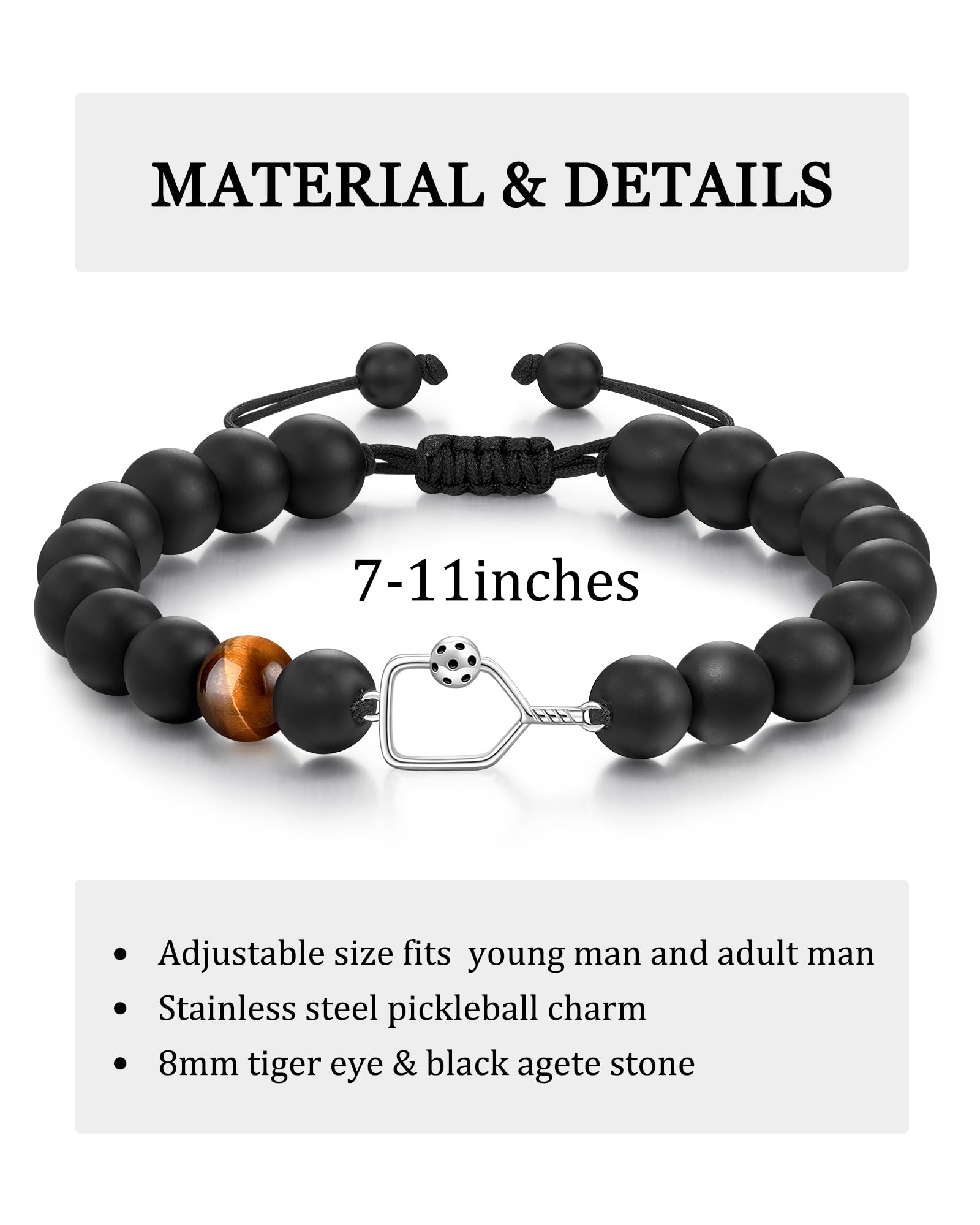 JOGDIAM Pickleball Bracelet Gifts for Men Pickleball Accessories Gifts for Pickleball Lovers