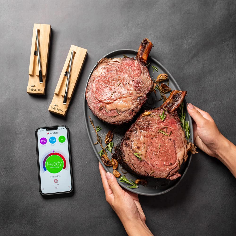 MEATER Plus Wireless Smart Meat Thermometer Dual Bundle: 2 Probes for The Oven, Grill, BBQ, Smoker, Kitchen, and Rotisserie | Perfect for Cooking, Grilling & Gifting