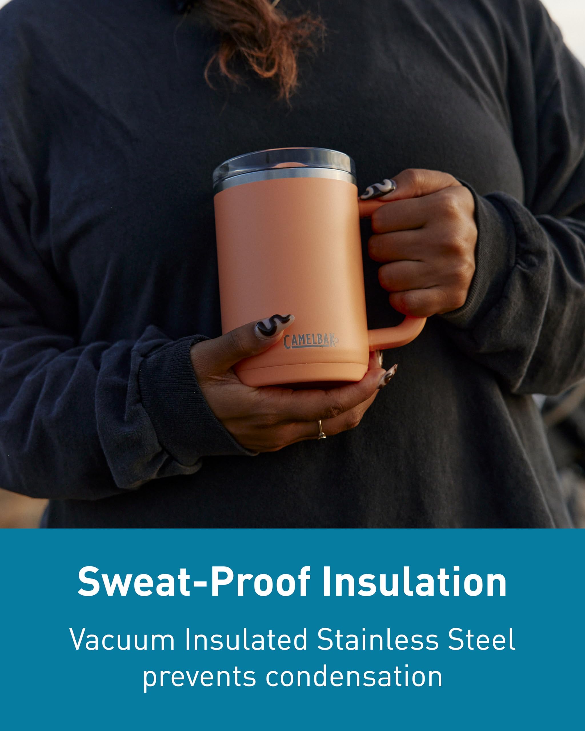 CamelBak Thrive Drinkware Insulated Stainless Steel Mug Nordic Blue, 16oz