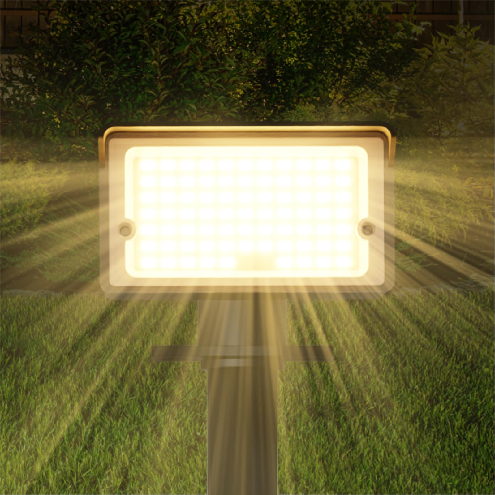 LOTMOS 12 Pack Solar Spot Lights Outdoor, [ 4 Modes/75 LED ] 2-in-1 Solar Landscape Lights, Auto On/Off Solar Spotlights Outdoor Waterproof Warm White Solar Powered for Driveway Yard Wall Garden Patio