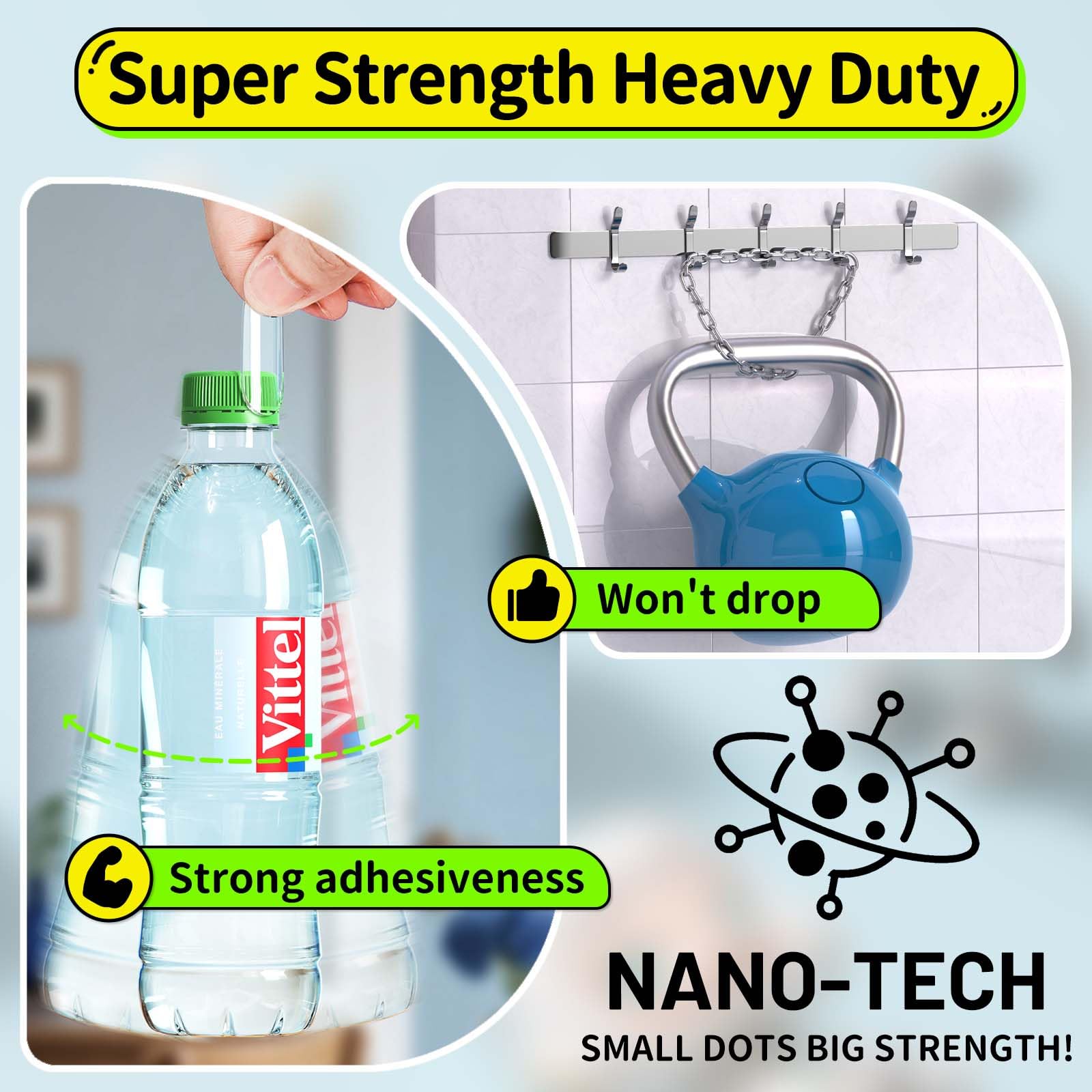 PHIXBEAR Upgraded Mounting Putty with Pull Tab, Removable Museum Tape Sticky Double Sided Adhesive Dots No Trace for Poster, 182 Pcs 0.6" x 1.38"