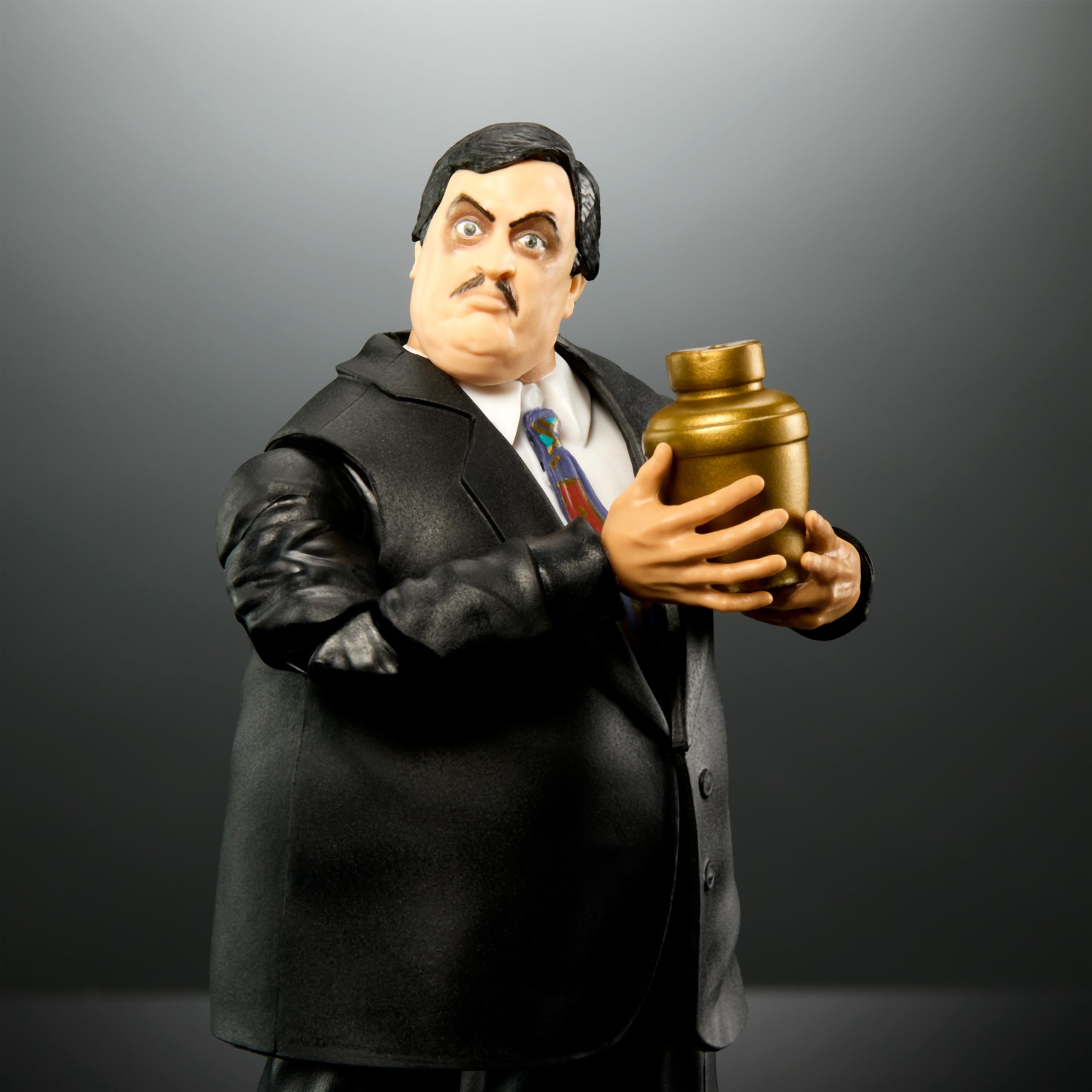 Mattel WWE Elite Action Figure & Accessories, Series #106 Paul Bearer 6-inch Collectible with 25 Articulation Points & Swappable Hands