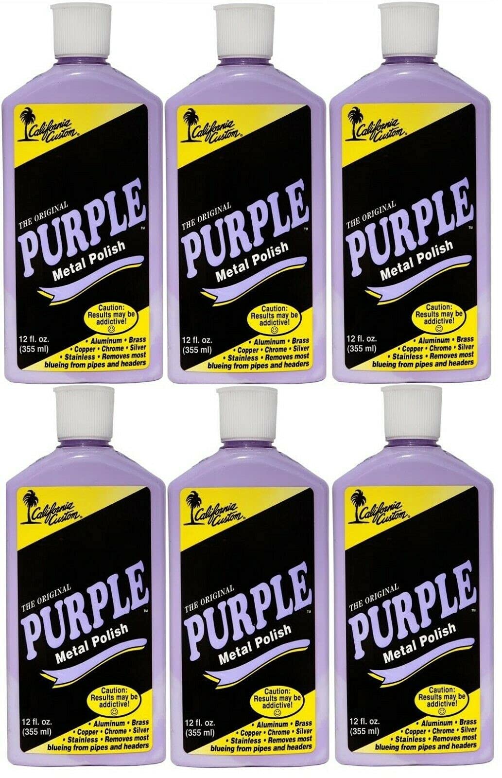 CALIFORNIA CUSTOM Products – The Original Purple Metal Polish, No Silicone, Body Shop Safe, Great for Aluminum, Brass, Copper, Chrome, Silver, Stainless and Gold, Made in The USA (6)