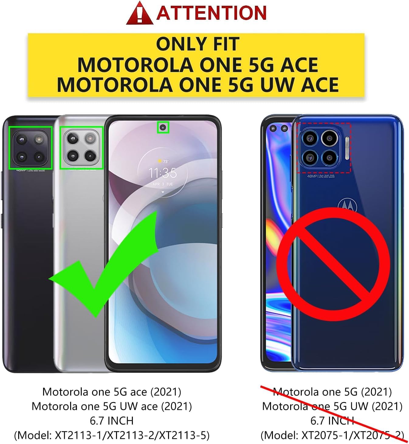 NZND for Motorola One 5G Ace (One 5G UW Ace) Case with Built-in Screen Protector, [16FT Military Grade Drop Tested] Full-Body Protective Shockproof Rugged Bumper Case (Marble Design Sapphire)