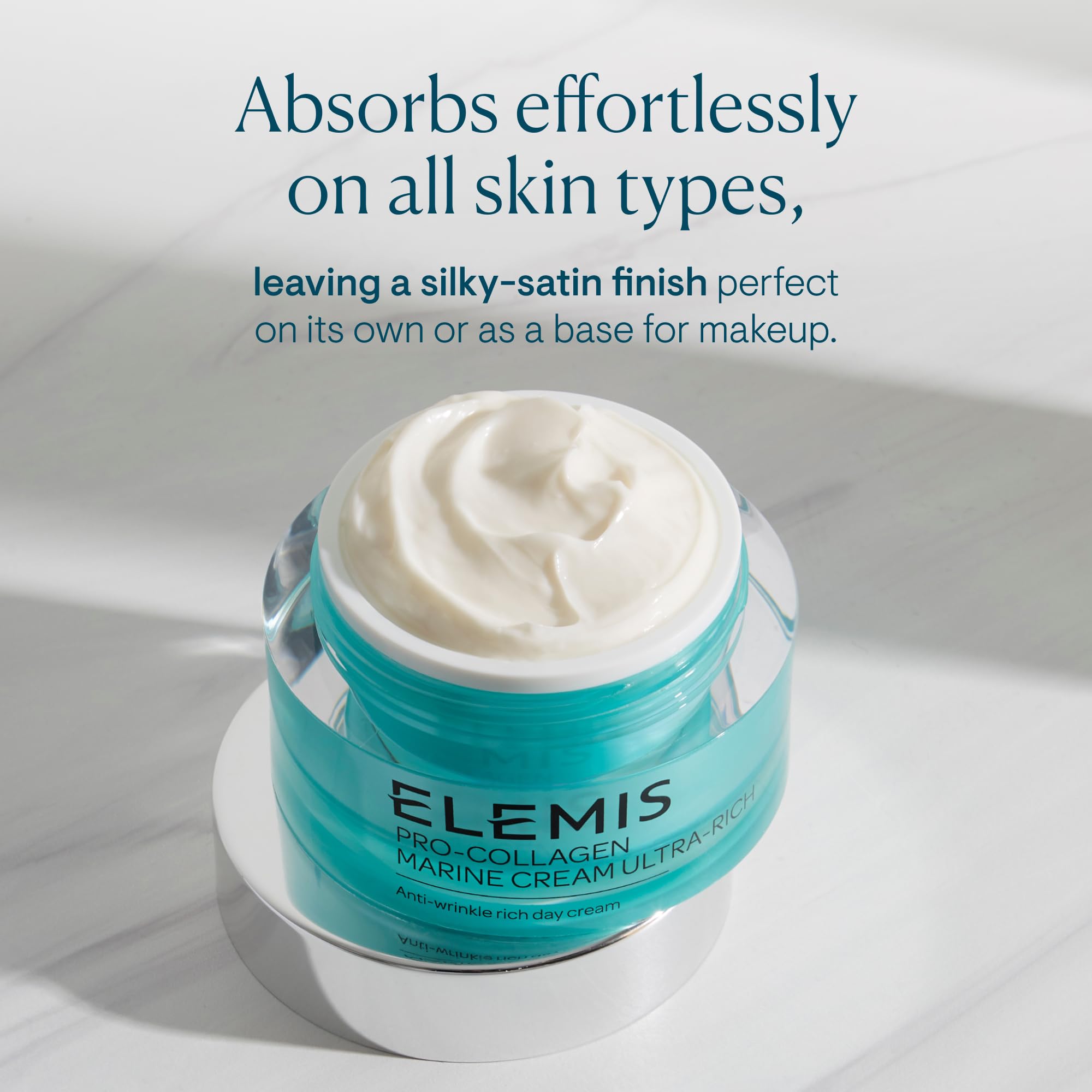 ELEMIS Pro-Collagen Ultra-Rich Marine Cream, 50ml – Intensely Hydrating Daily Anti-Wrinkle Cream for All Skin Types, Firms, Smooths & Nourishes Dry Skin, Anti-Aging Moisturizer Face Cream