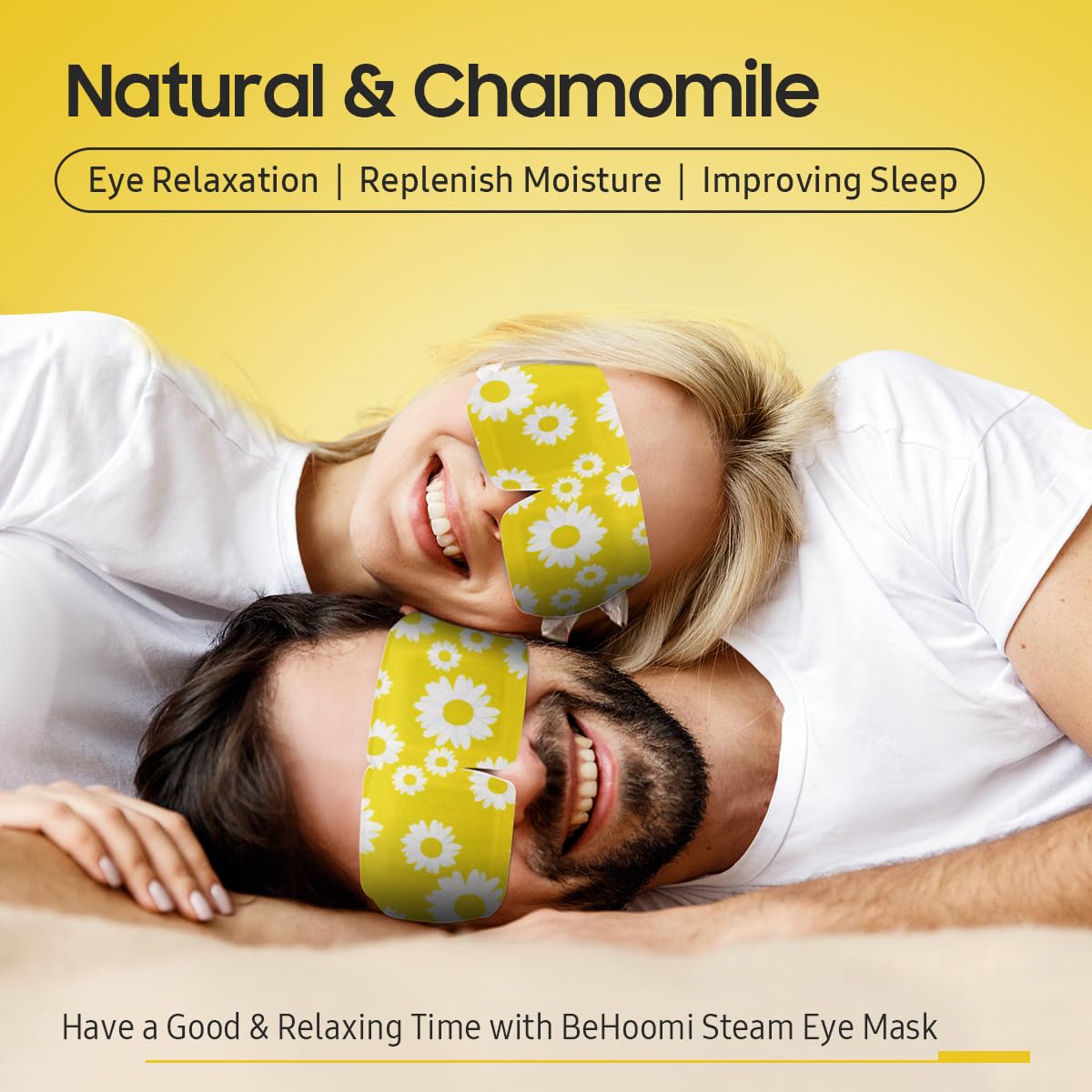 BeHoomi Steam Eye Mask, 10 Packs Heated Eye Mask, Self Heating Disposable SPA Warm Compress for Eyes Sleep Mask, Soothing Moist Heat Eye Masks, Travel Essentials & Relaxation Gifts (Chamomile Scent)