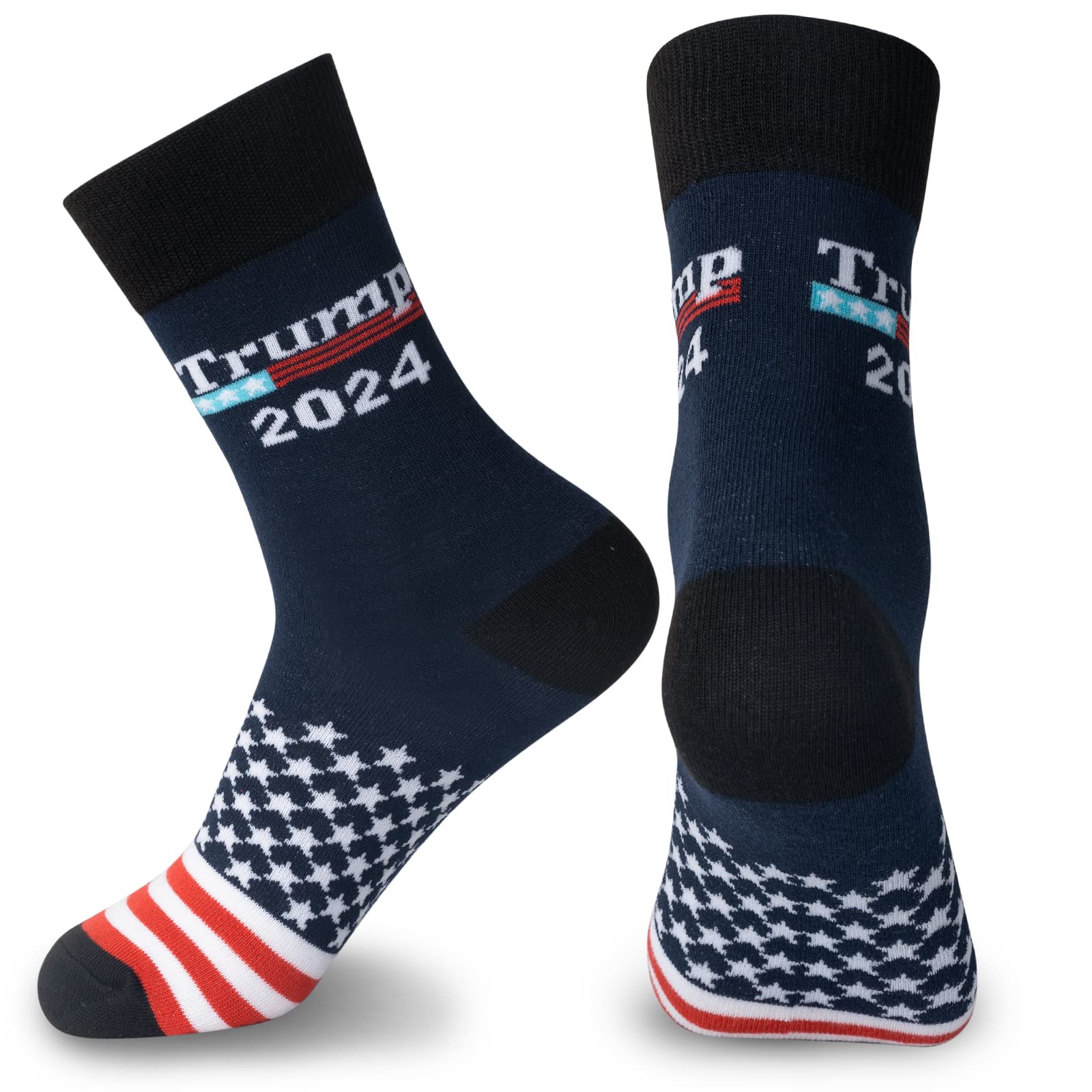 2 Pack Trump 2024 Socks, Funny Socks Men, President Patriotic Socks MAGA, Women Novelty Socks, Gag Gift, Father's Day Gift