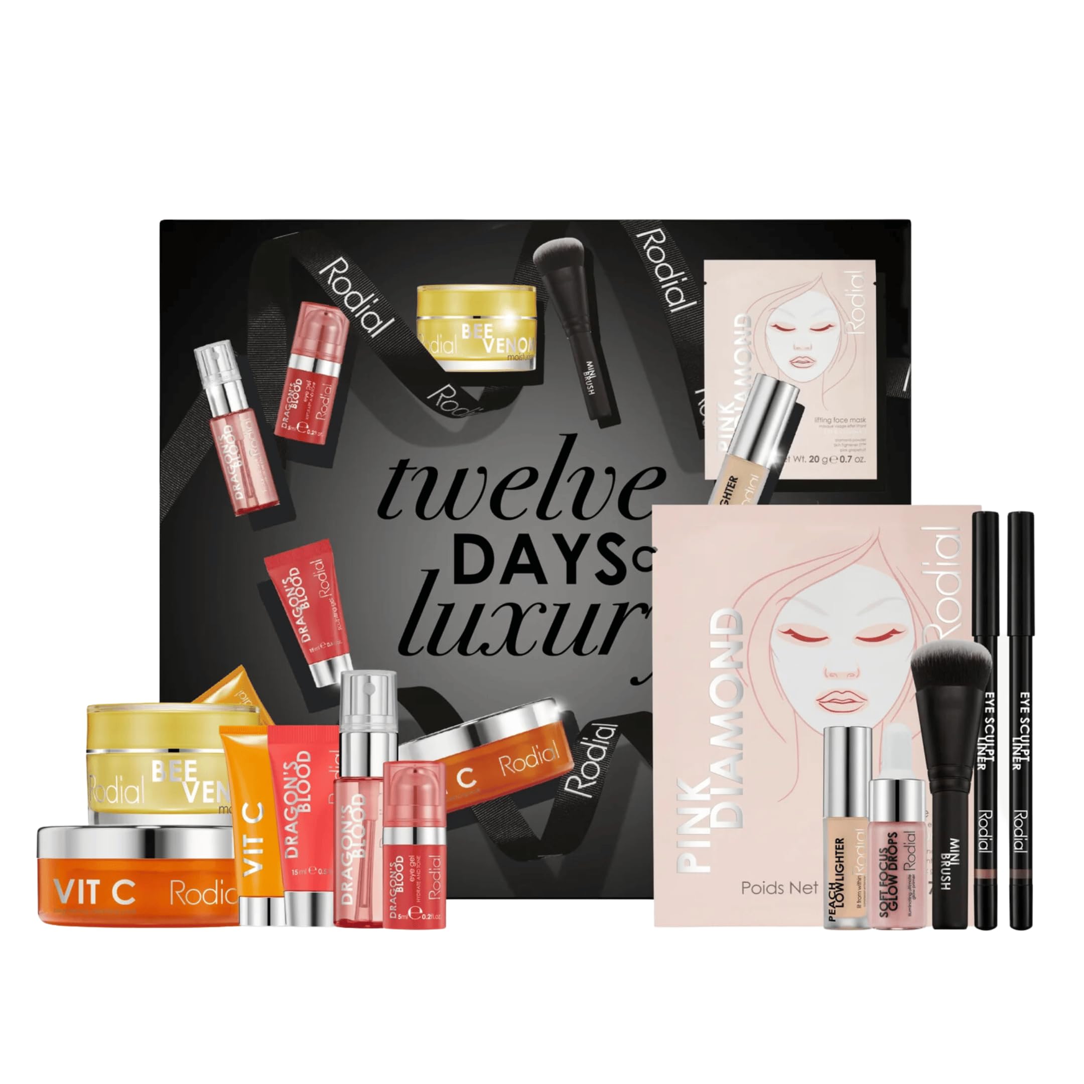 Rodial Advent Calendar Luxurious Skincare & Makeup Kit | 12 Days of Luxury | Skincare Kit | Glowing | Firming | Hydrating