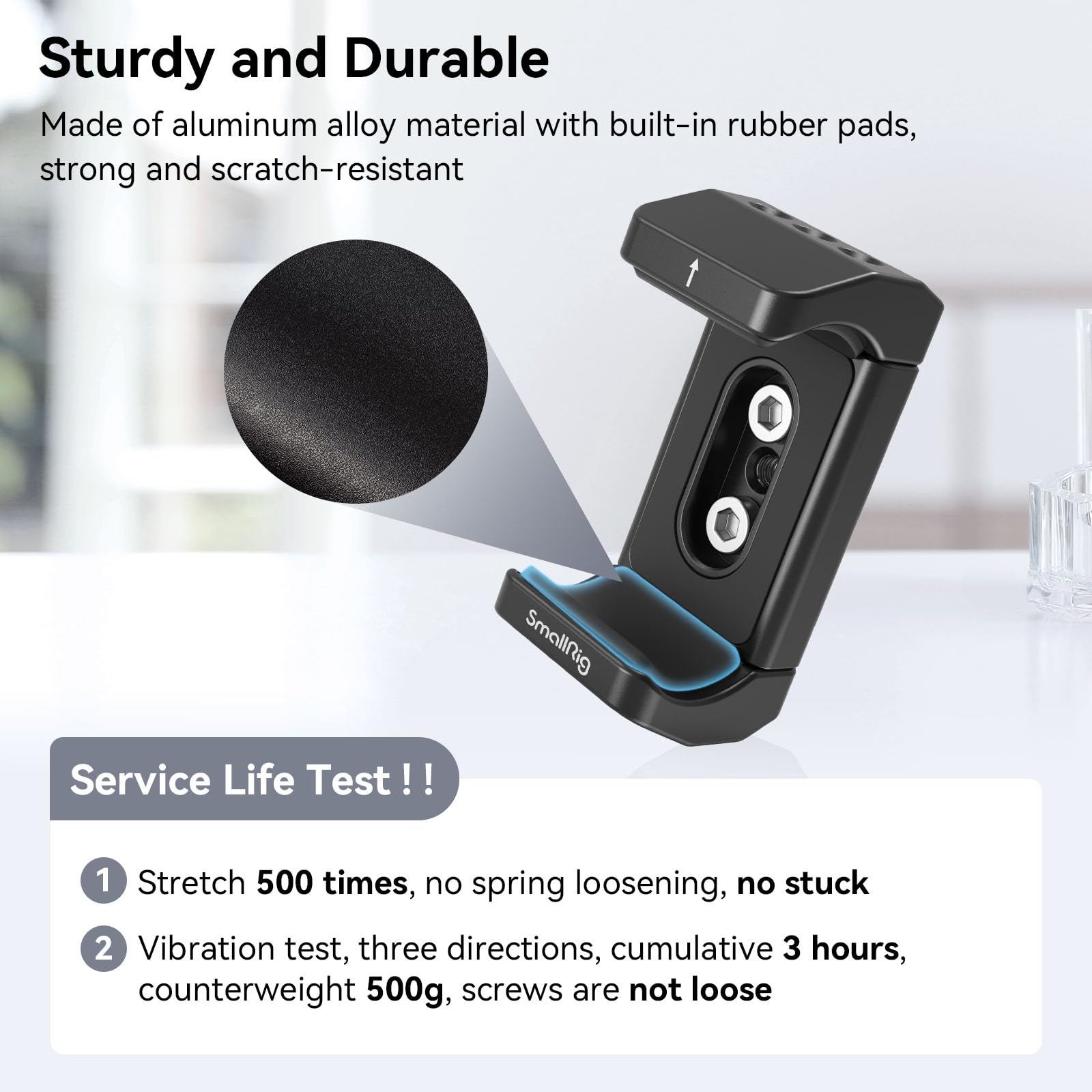 SmallRig Aluminum Power Bank Holder, Powerbank Mount Clamp Compatible with Width Range: 53 mm–84 mm (2.1–3.3 inches) and Thickness Range: 0 mm–18 mm (0–0.7 inch) Power Banks - BUB2336