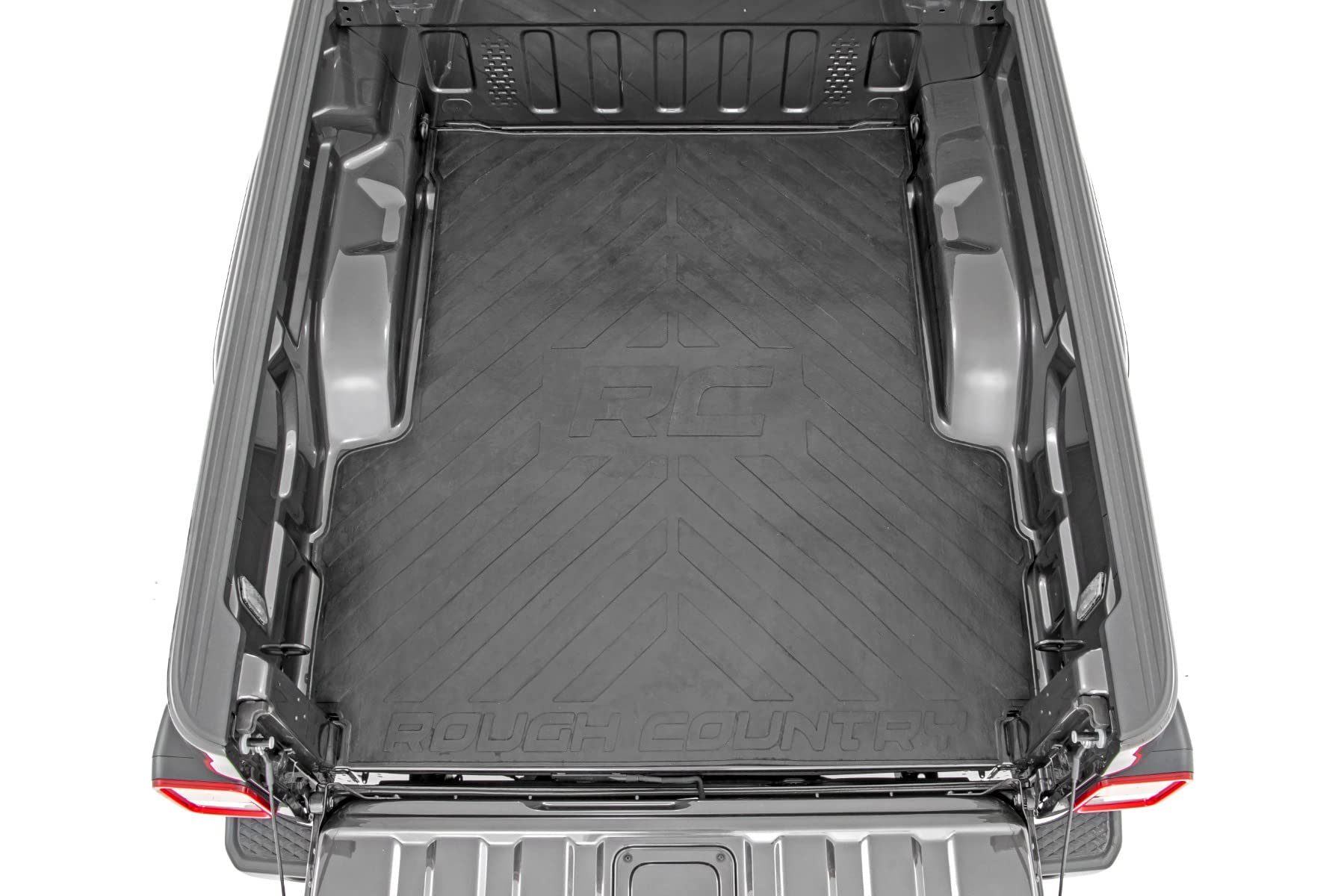 Rough Country Rubber Bed Mat for Jeep Gladiator JT (2020-2025) - Fits 5' (60") Bed, Non-Slip, Tear-Resistant Truck Bed Protection