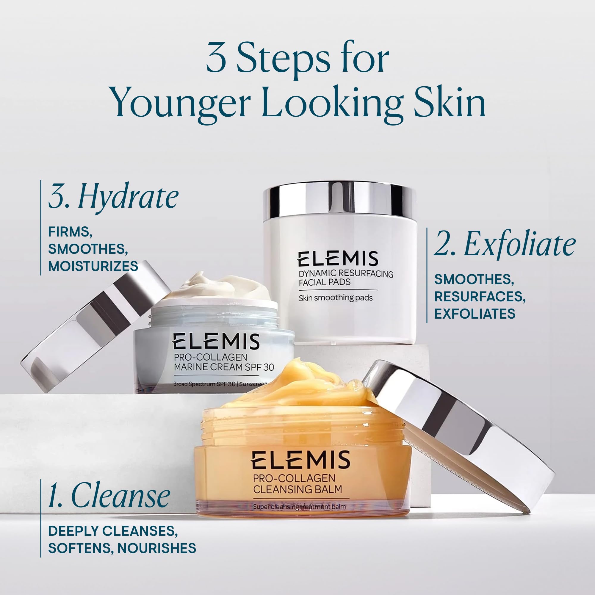 ELEMIS Pro-Collagen Cleansing Balm Makeup Remover, Hydrating Facial Cleanser, Oil Cleanser, Oil Makeup Remover, Deep Cleanse