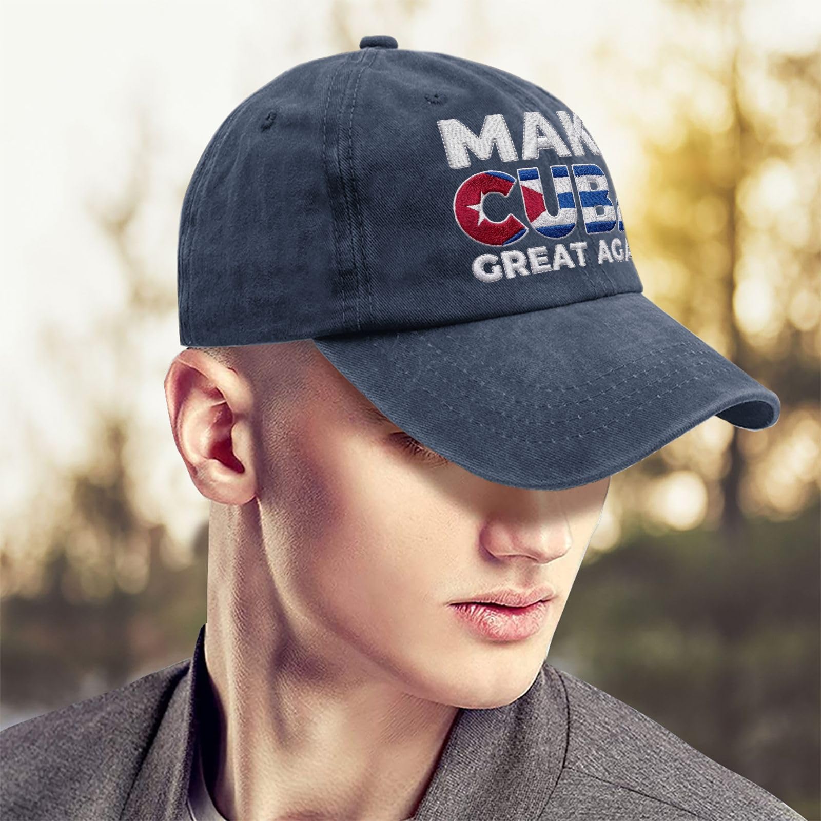 Make CUBAS Great Again Embroidered Sun Hats Outdoor Caps for Daughter