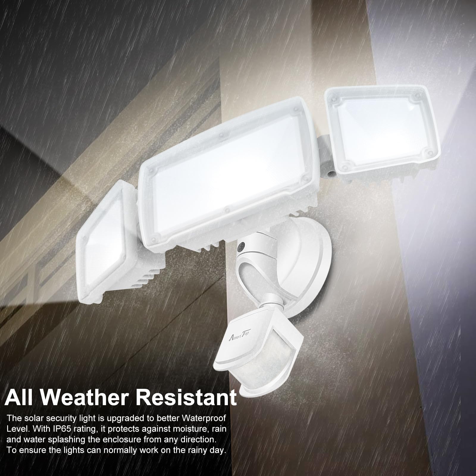 AmeriTop Motion Sensor Lights Outdoor, 2-in-1 Ultra Bright 3500LM 35W LED Security Flood Lights with Motion Sensor Mode & Dusk to Dawn Sensor Mode/ETL Certified, IP65 Waterproof
