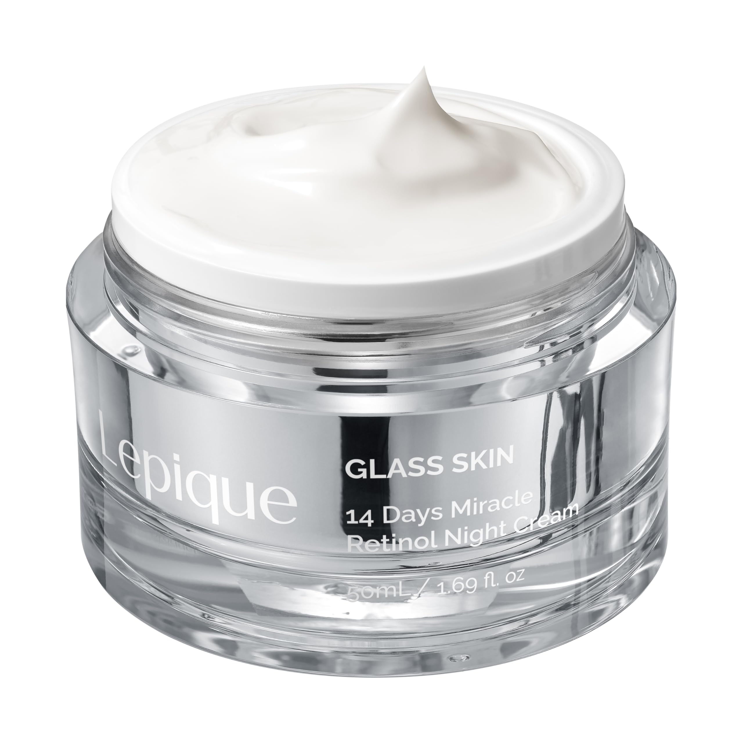 Lepique Retinol Night Cream 1.69oz - No.1 Korean Premium Overnight Repair Cream for Face and Neck - Collagen, Centella, Hyaluronic Acid - Anti aging, Acne, Moisturizer, Face Cream, Hydrating, Firming