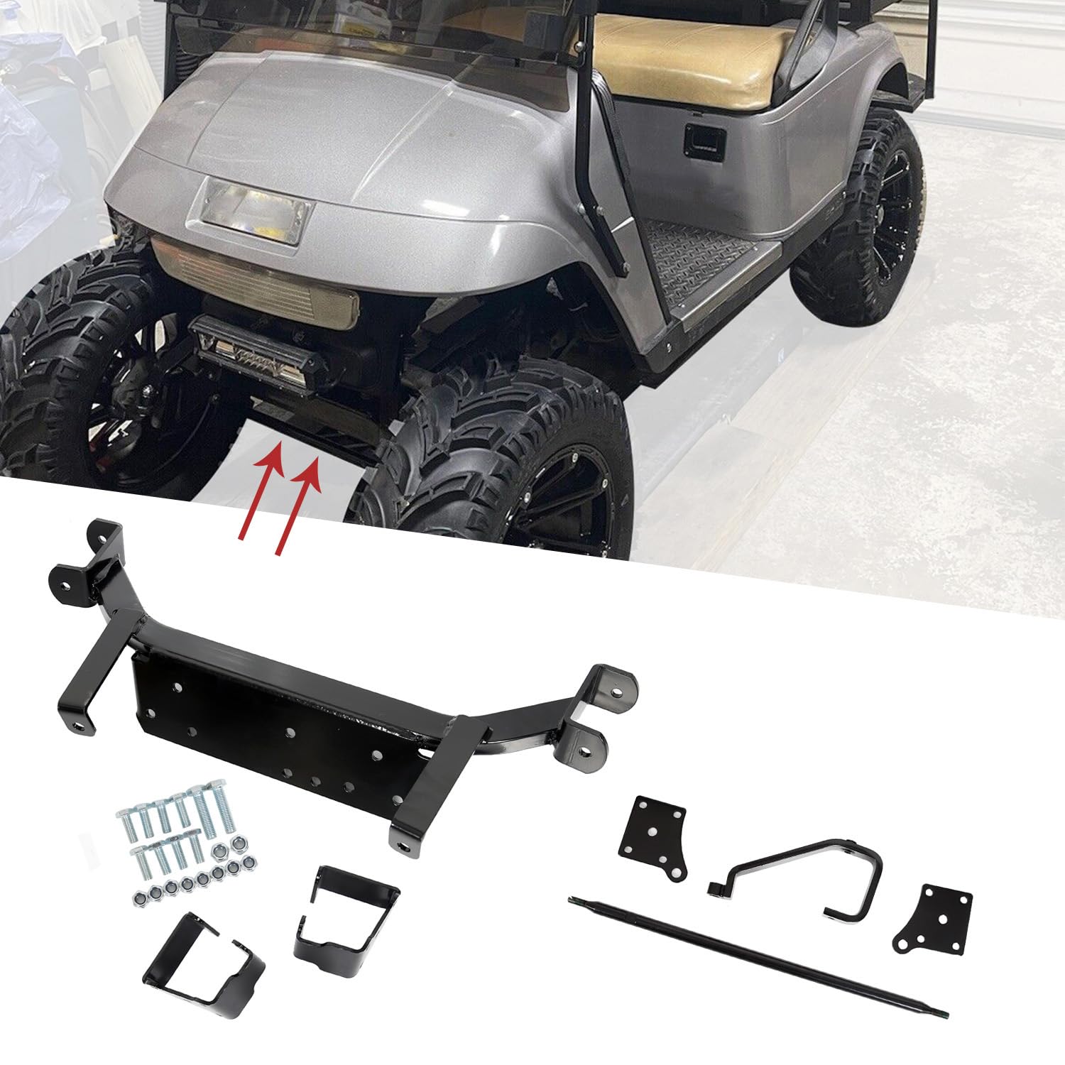 ECOTRIC 6" Drop Axle Golf Cart Lift Kit Compatible with 2001.5-2020 EZGO Medalist/TXT Golf Cart Model