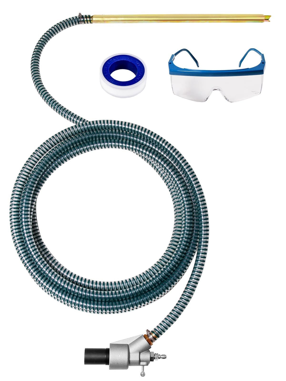 WOJET Pressure Washer Sandblasting Kit, Wet Sand Blaster for Pressure Washer up to 5000 PSI, 1/4" QC, No Dust, Power Washer Sandblasting Kit with 25’ Hose, Power Sand Blaster for Home & Commercial Use