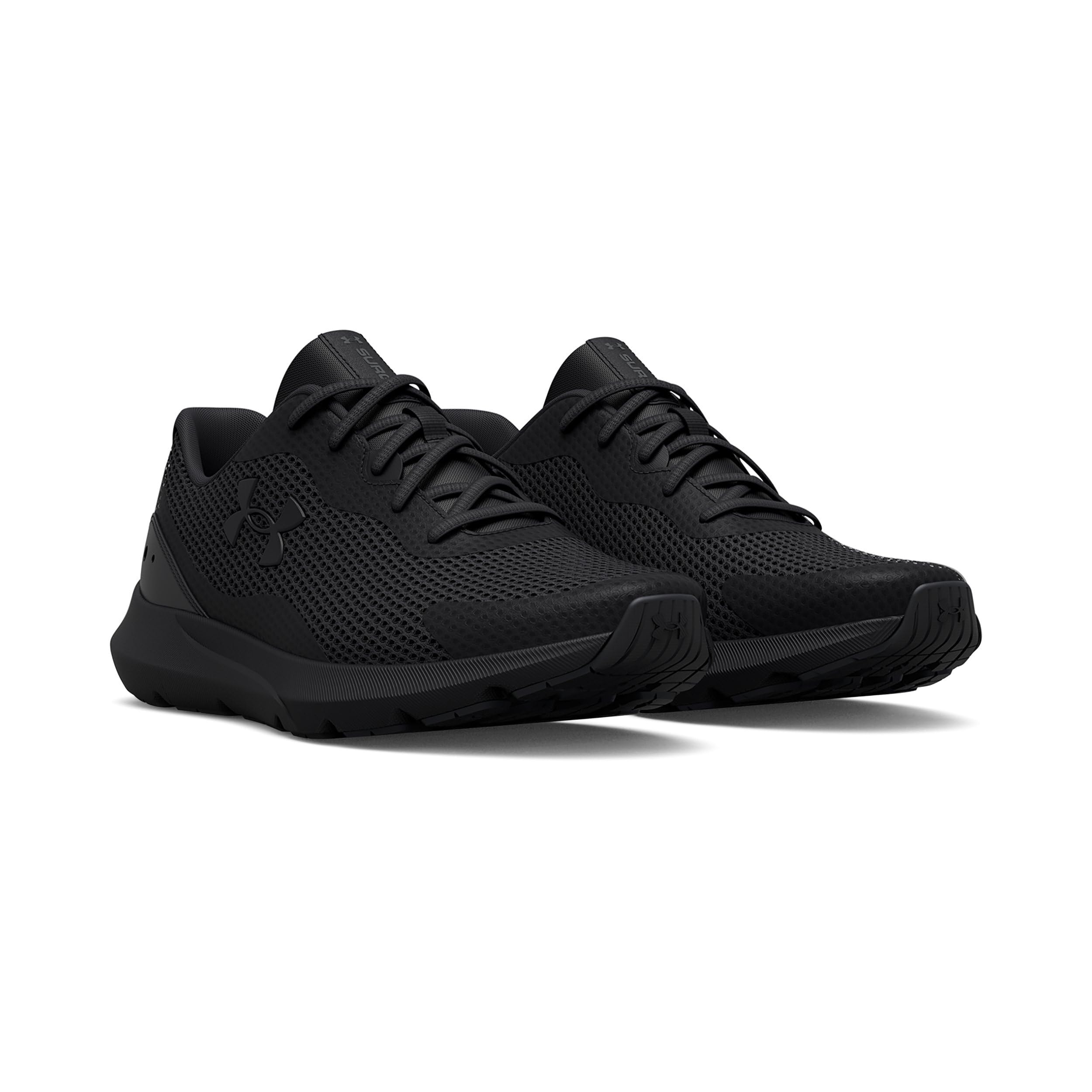 Under Armour Men's Surge 3, Black/Black, 14 Medium US