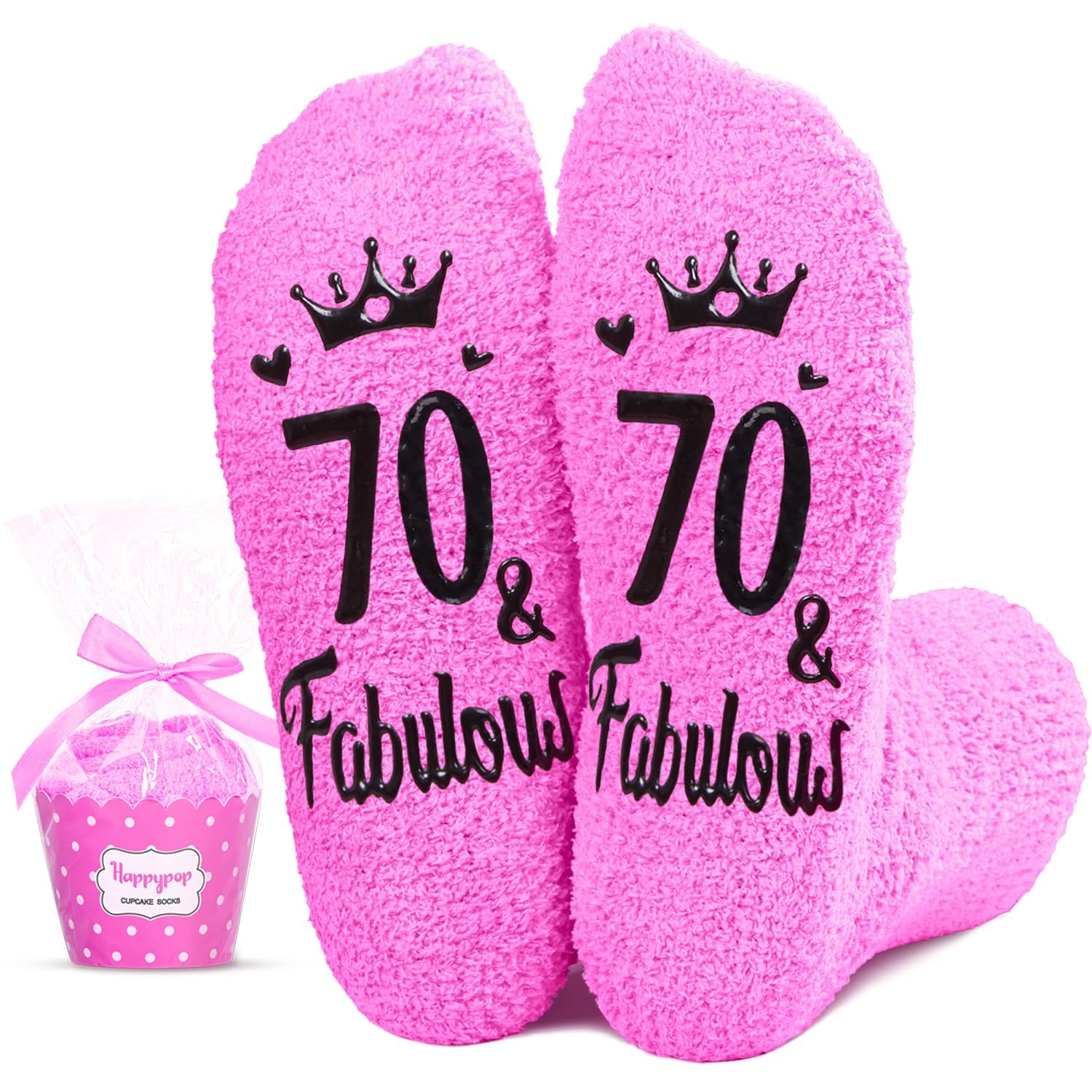 HAPPYPOP 70th Birthday Gifts ideas for Women - Socks for 70 Year Old Elderly Lady, Best Birthday Gifts for Women in Their 70