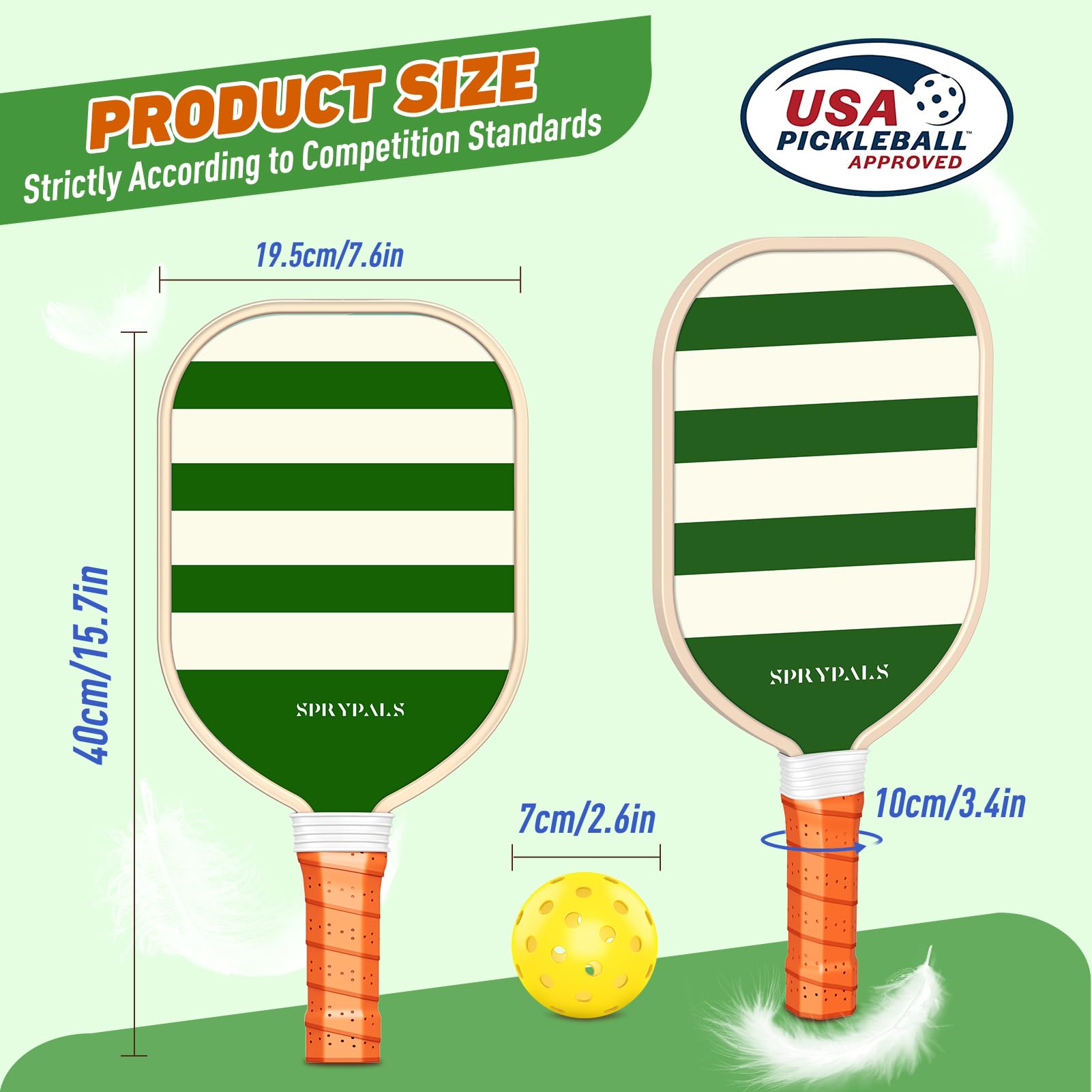 Pickleball Paddles,USAPA Approved Pickleball Paddles Set Premium Pickleball Paddle, 4 Pickleball Balls & 1 Carry Bag Gifts for Women Men Beginners & Pros Players