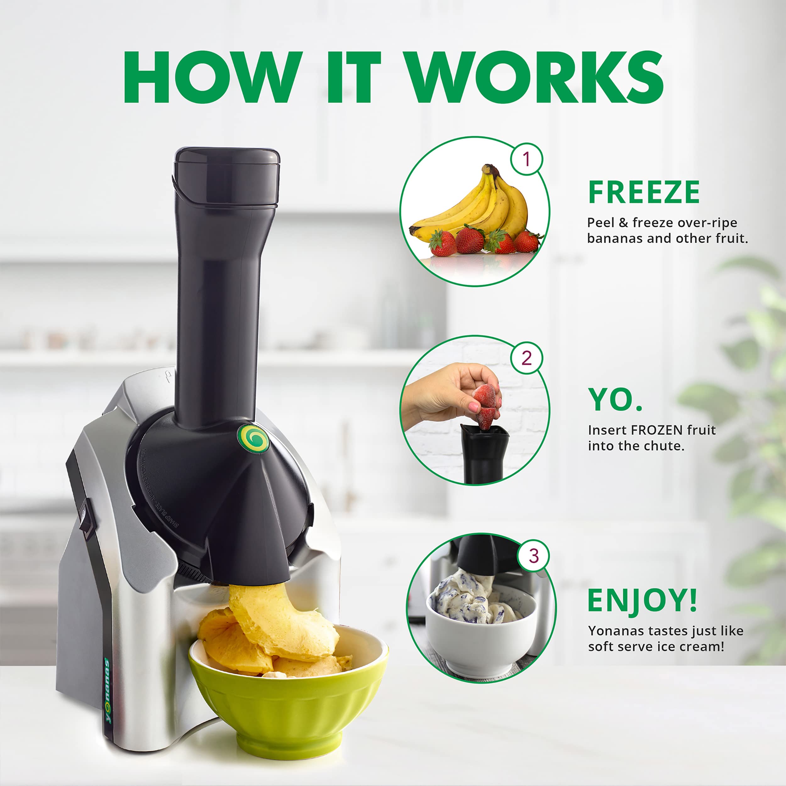 Yonanas 902 Silver Includes 36 Recipes, 200-Watts